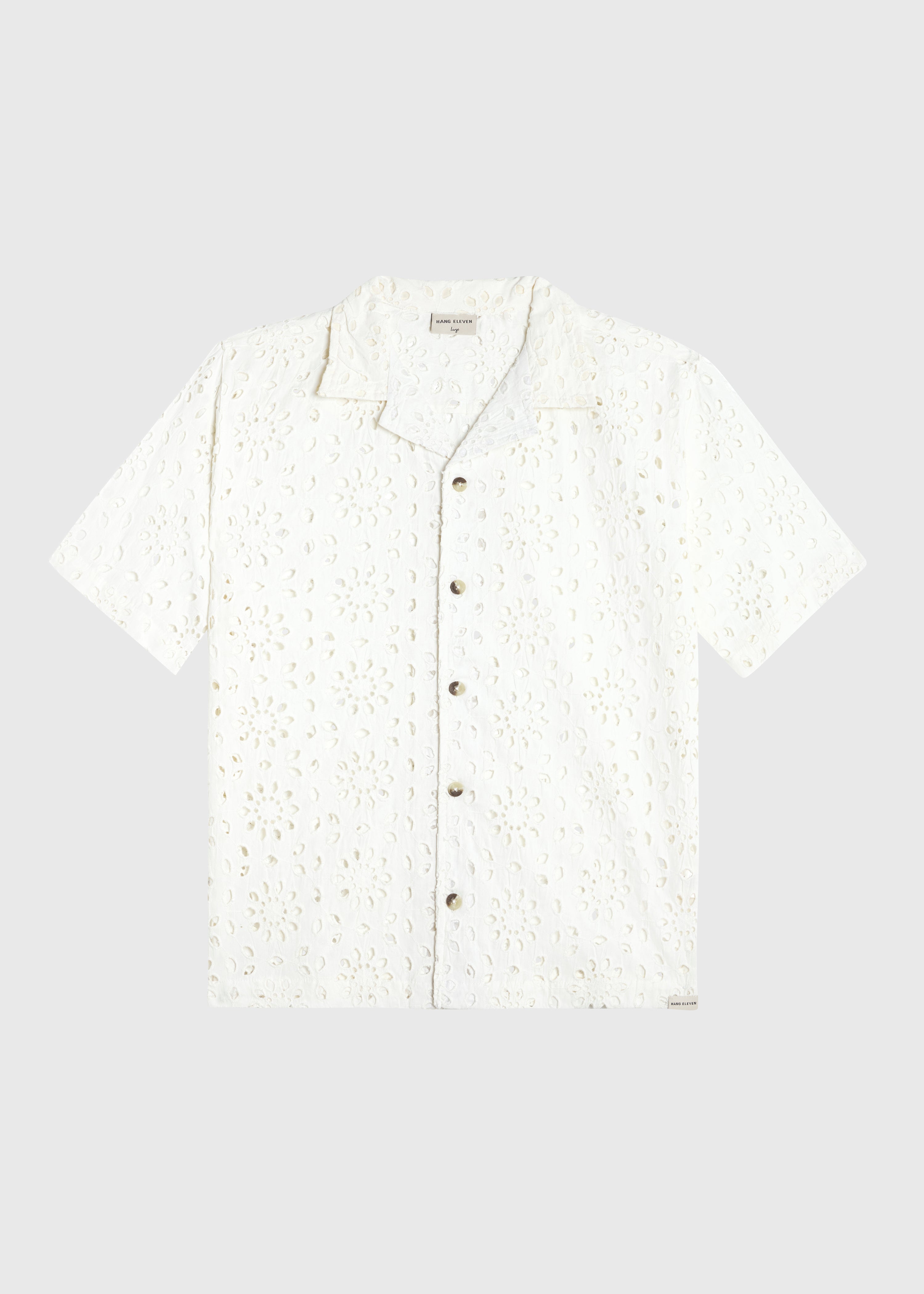 Flower Crochet Shirt - White Sand.