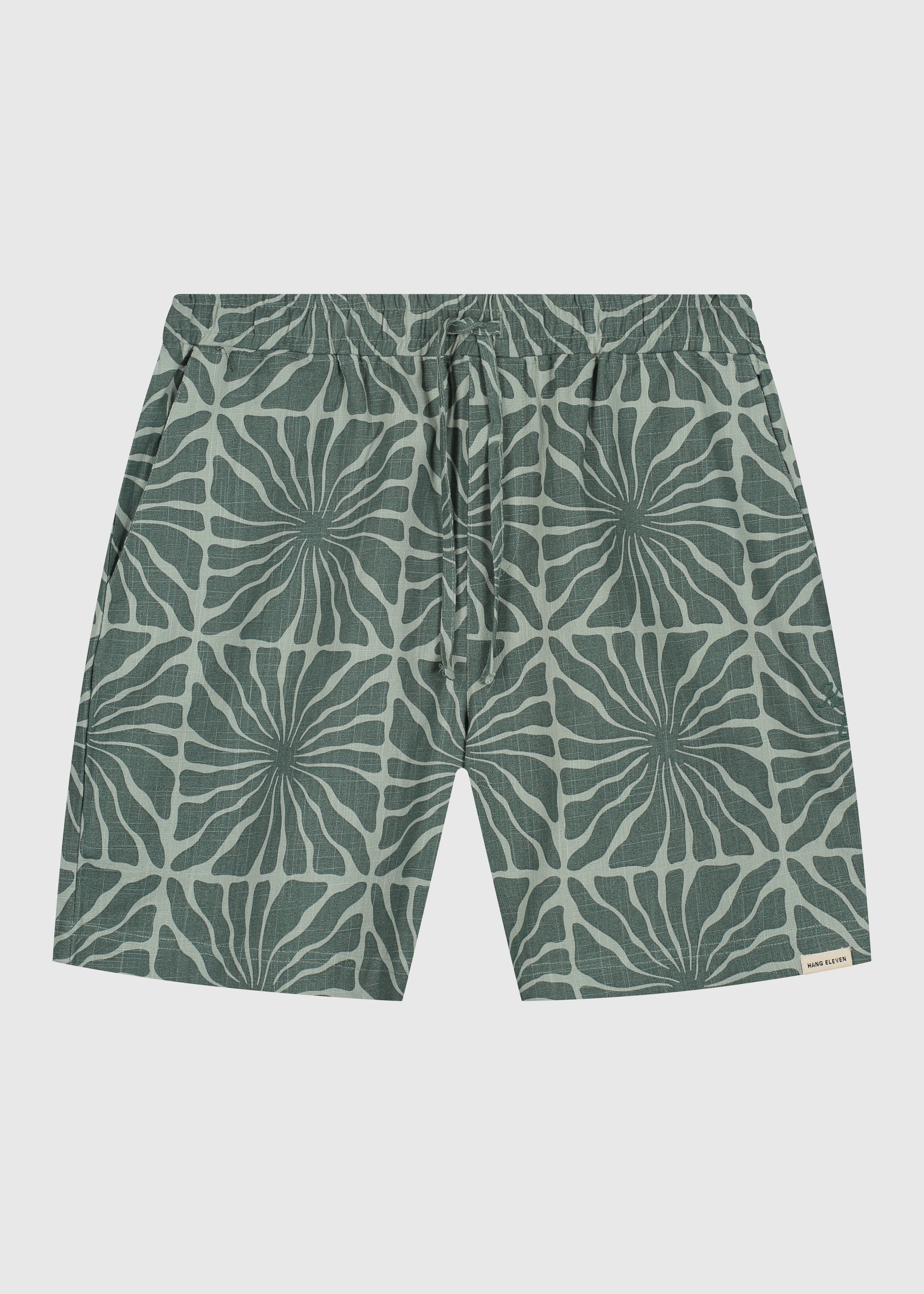 Flower Slub Short - Green