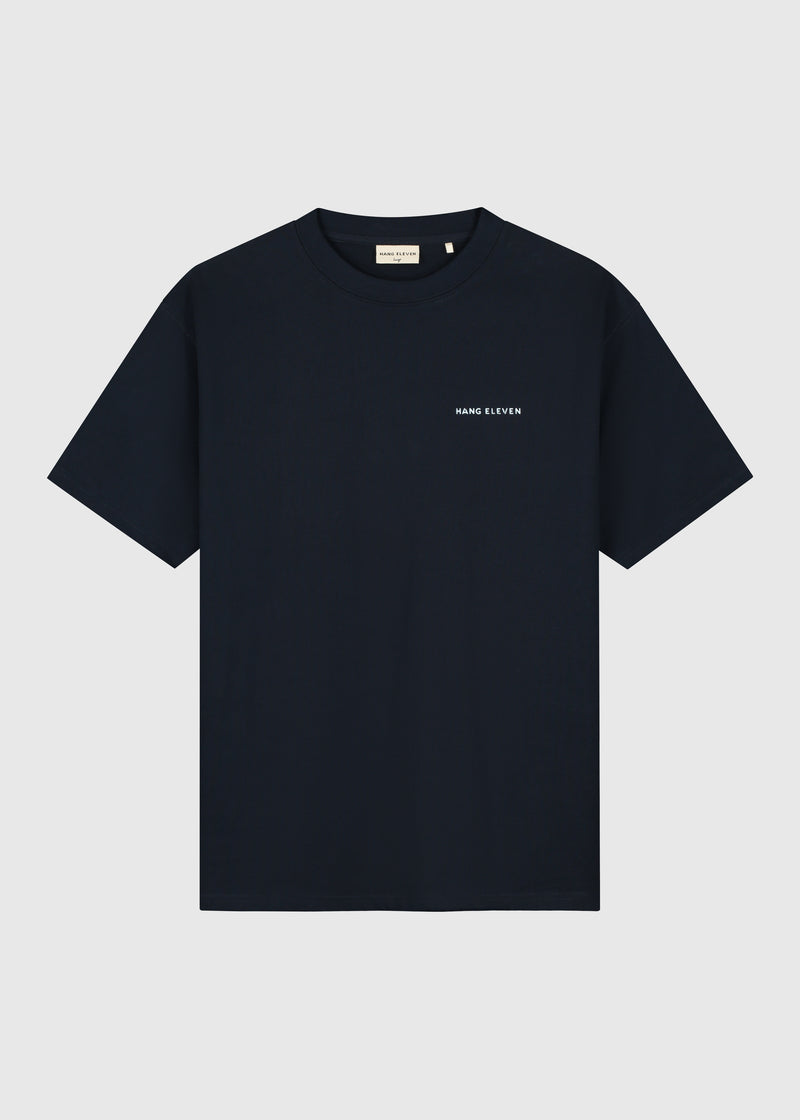 Flowers Tee - Navy Blue