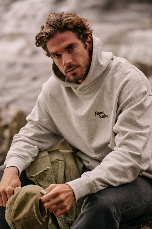 Sweat à capuche Good Life - Gris chiné