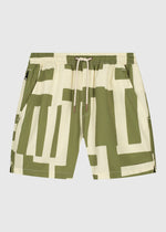 Striped Swim Short - Green