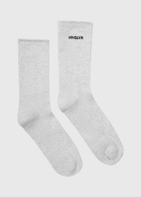 Hang Eleven Small Logo Socks - Grey Melee