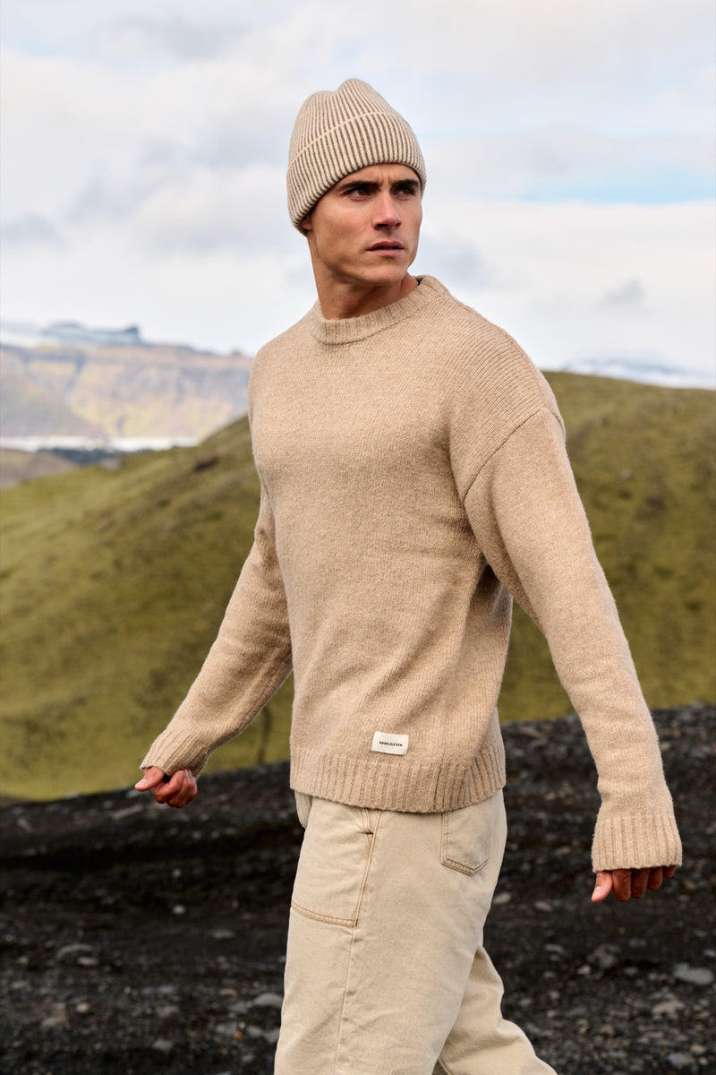 Thomas Knit Crewneck - Dark Sand