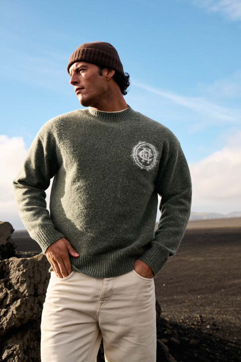 Soft Logo Knit - Dark Green