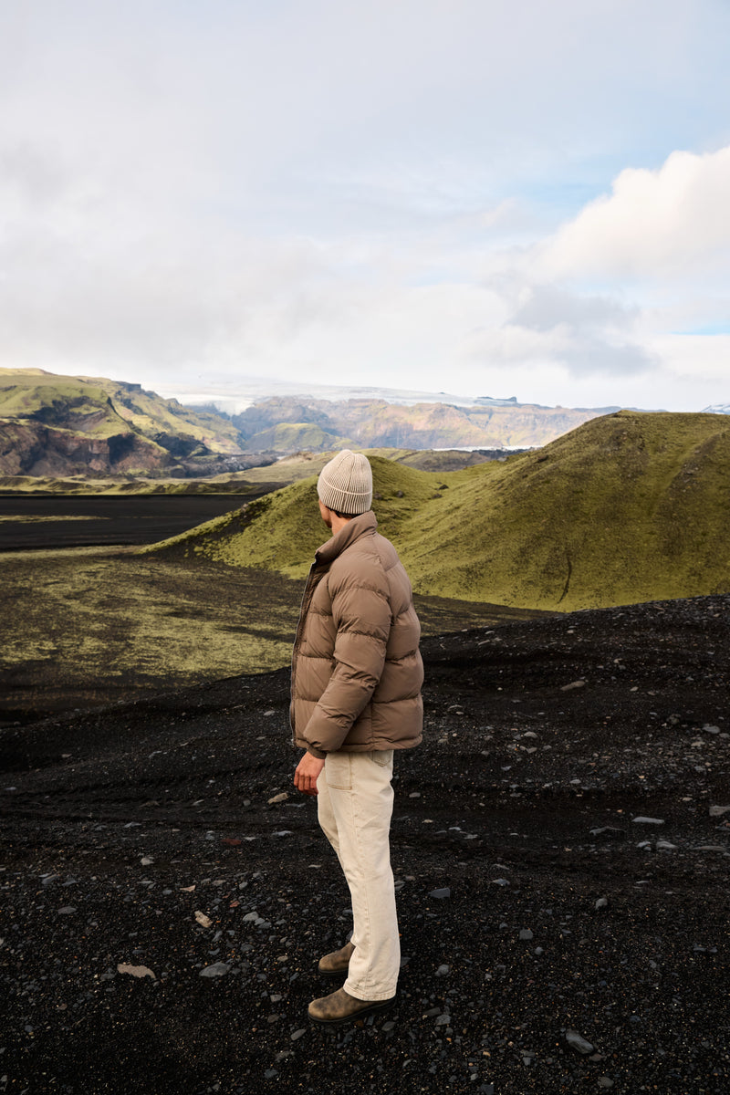 Ribstop Puffer Jacket - Dark Sand