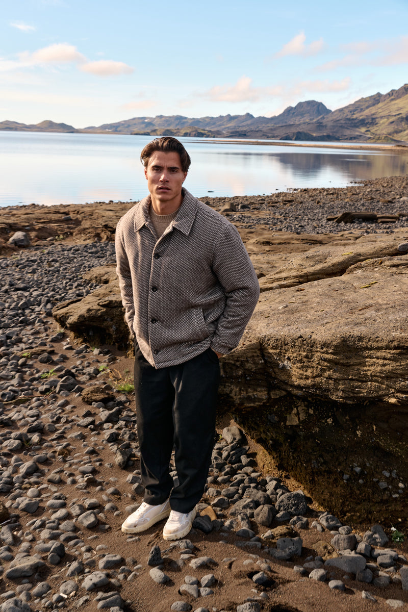 Gefüttertes Overshirt – Braun