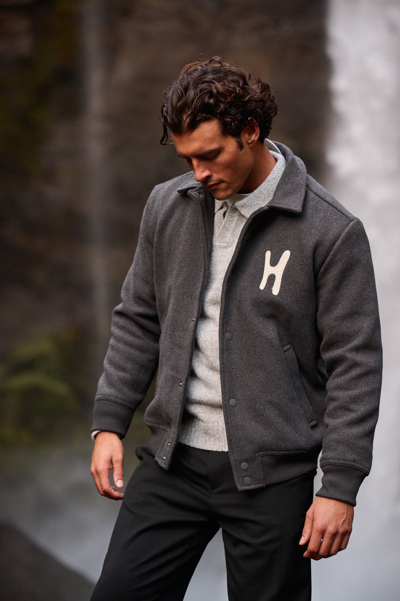 Varsity Jacket - Dark Grey