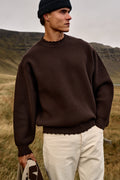 Raw Edge Knit - Brown