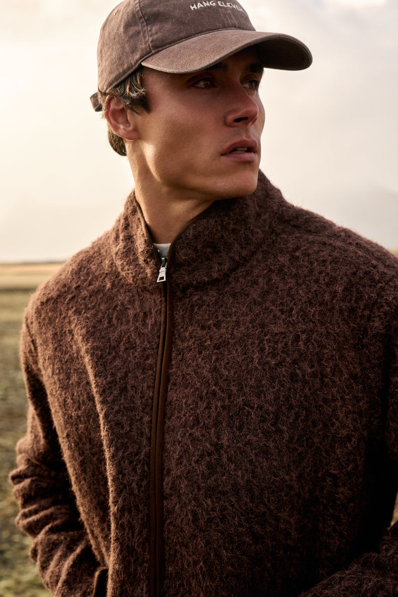 Soft Zip Jacket - Brown