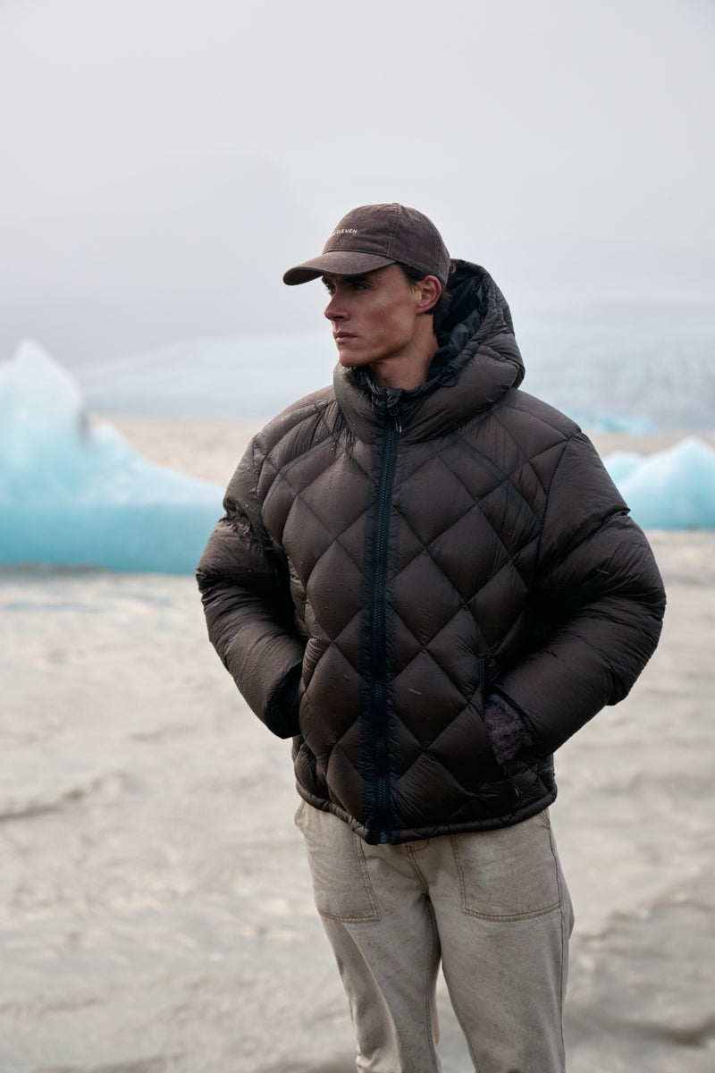 Diamond Down Puffer - Brown