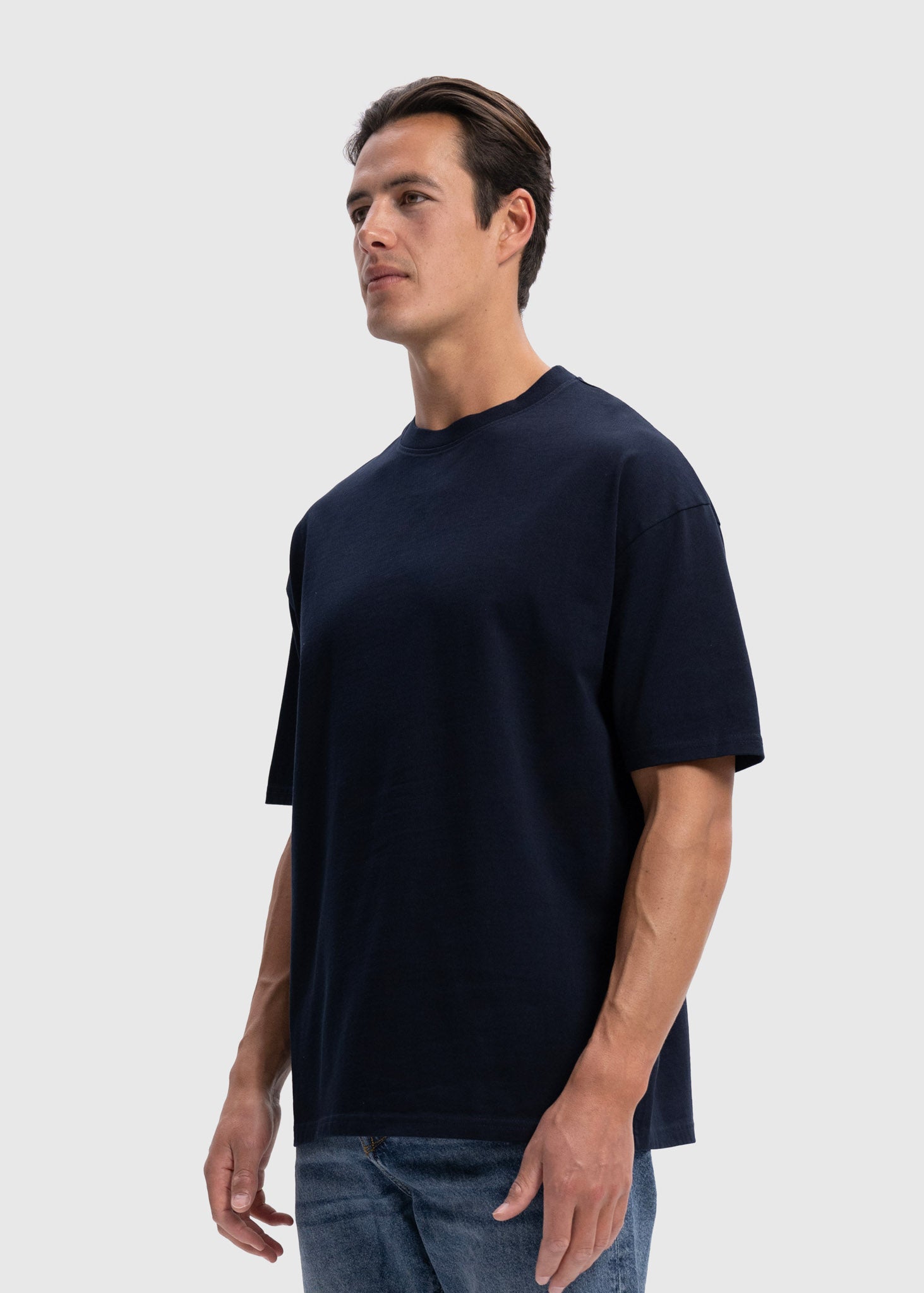 Heavy Oversized Premium Tee - Navy Blue