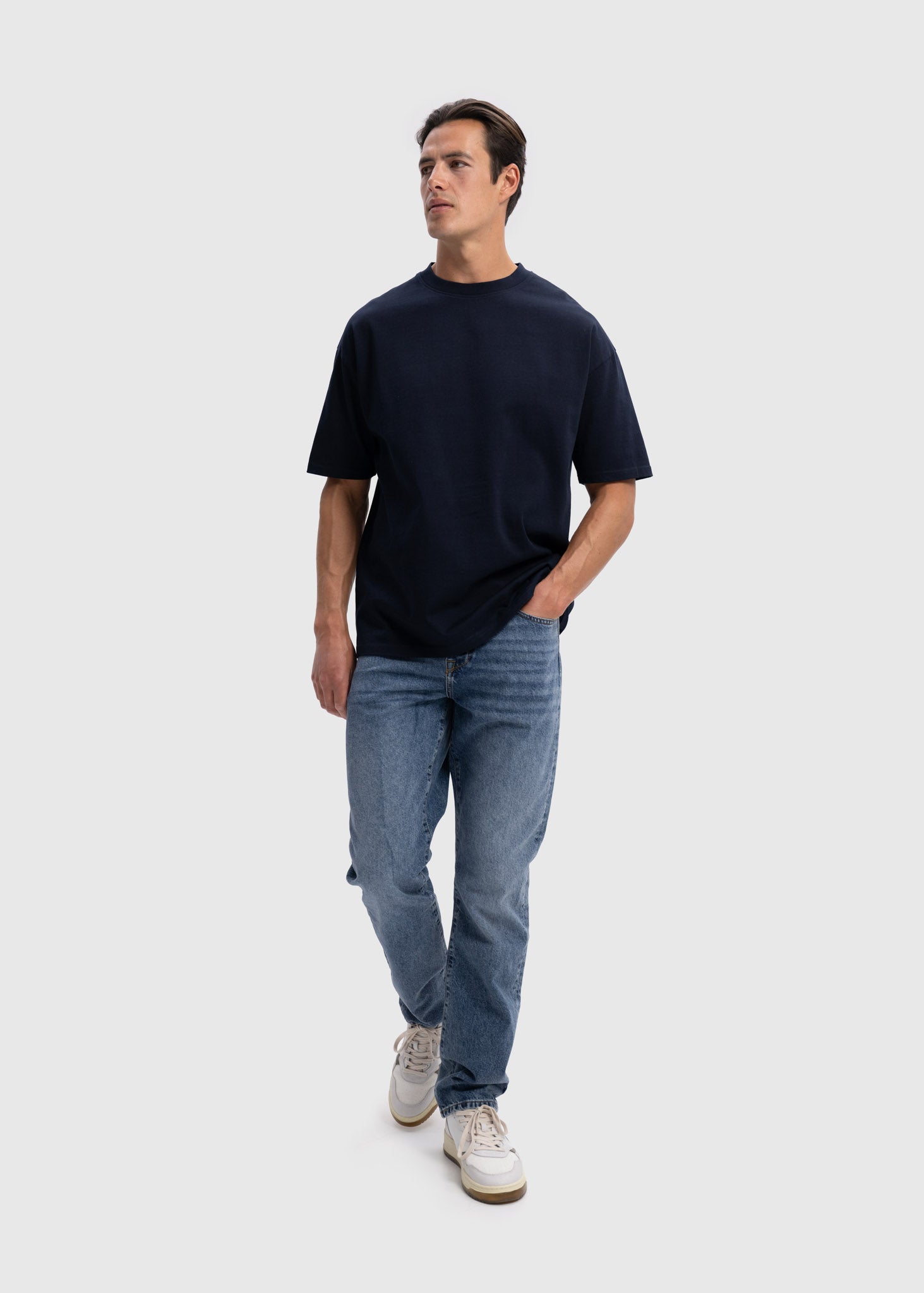 Heavy Oversized Premium Tee - Navy Blue