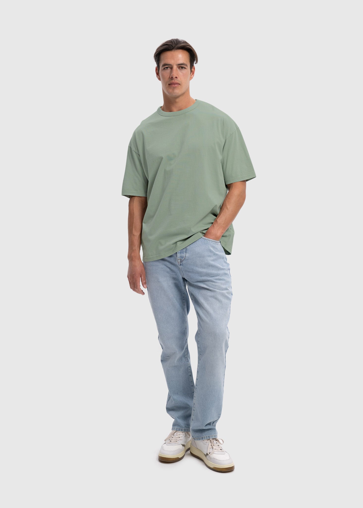 T-shirt Premium Oversize - Vert Sauge
