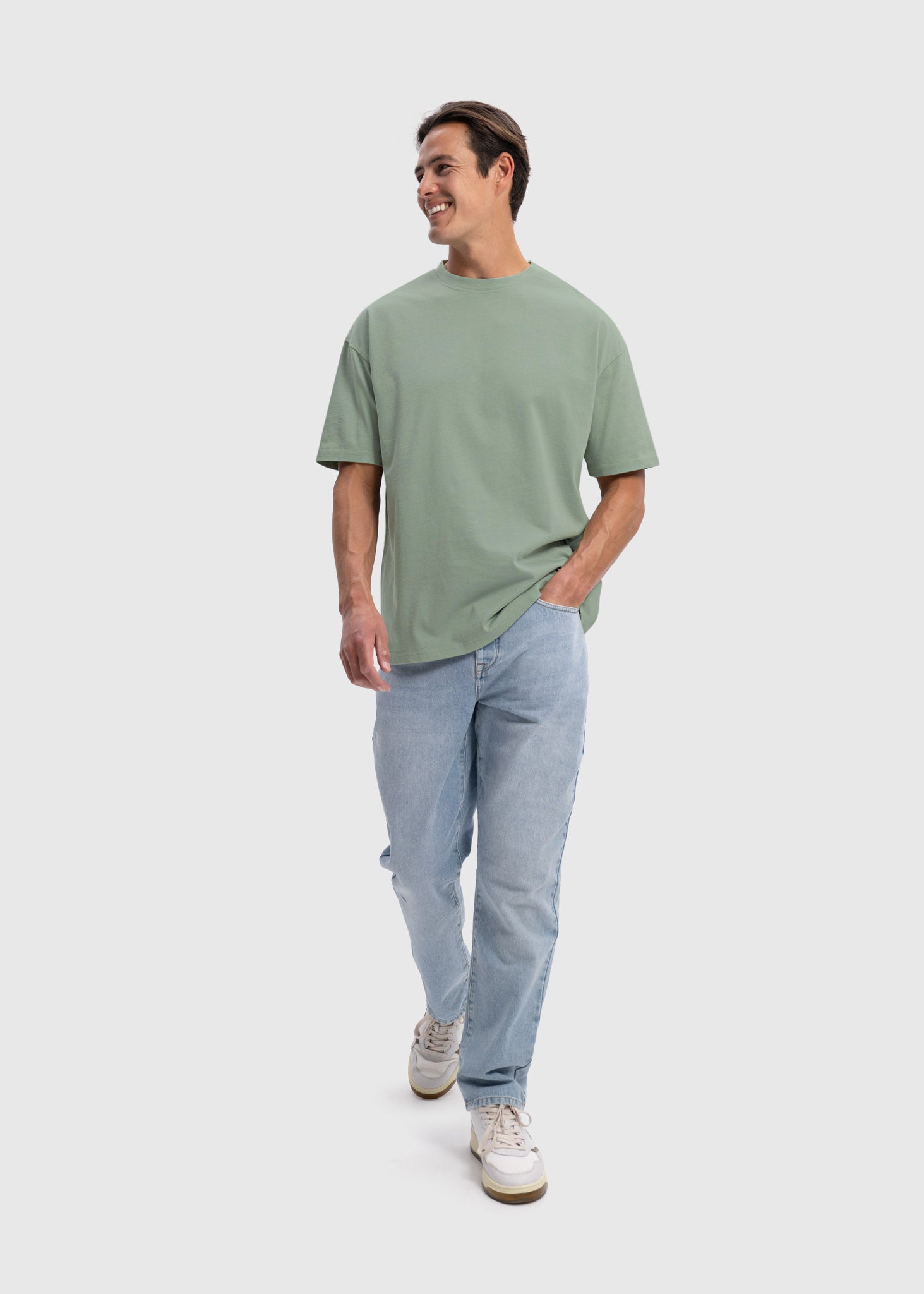 Heavy Oversized Premium Tee - Sage Green