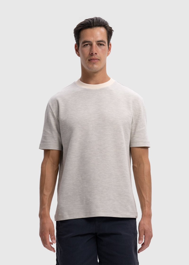 T-shirt en piqué - Gris clair