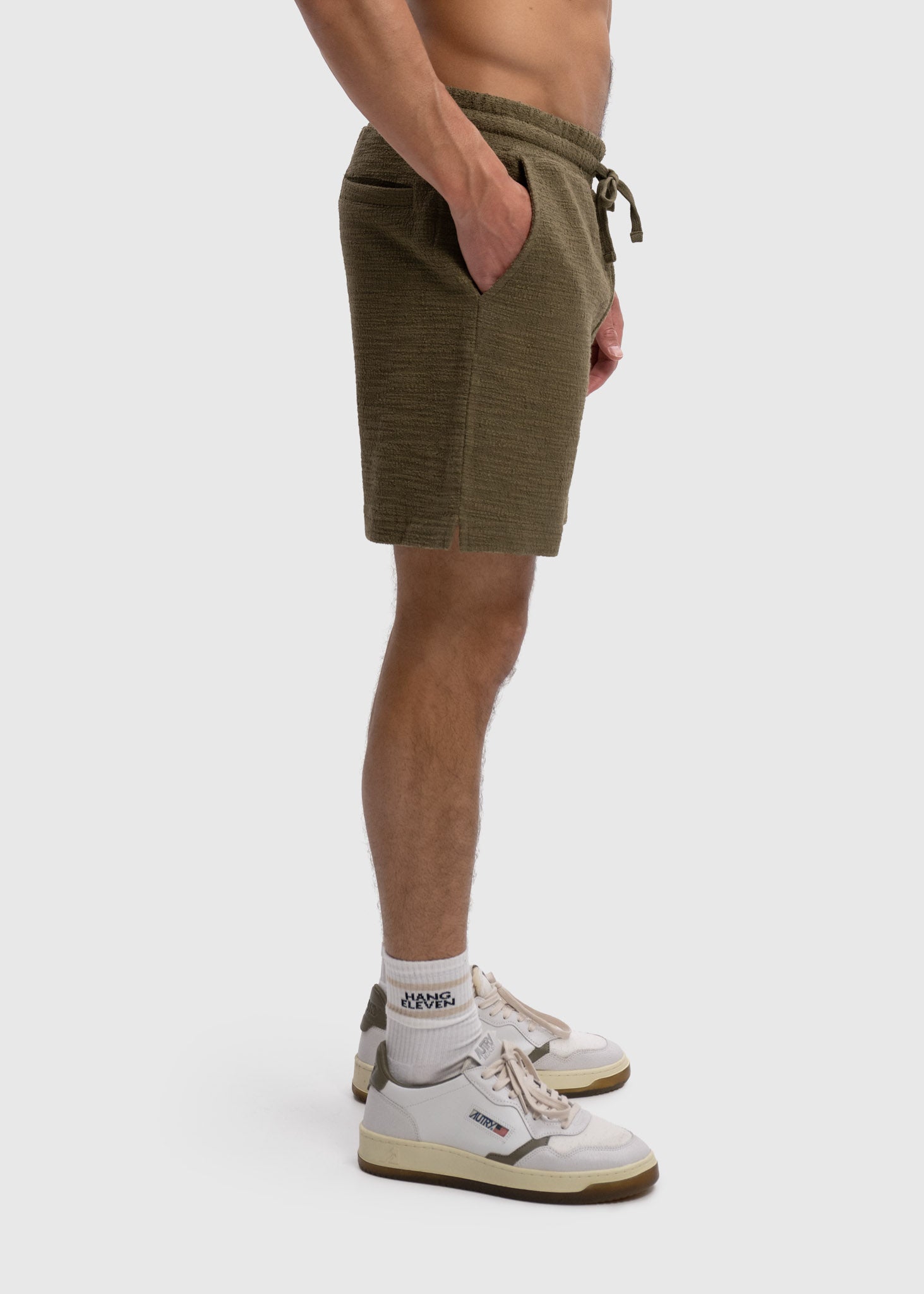 Boucle Short - Olive Green