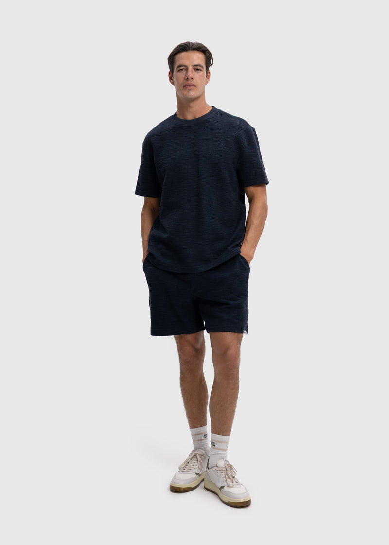 Boucle Tee - Navy Blue