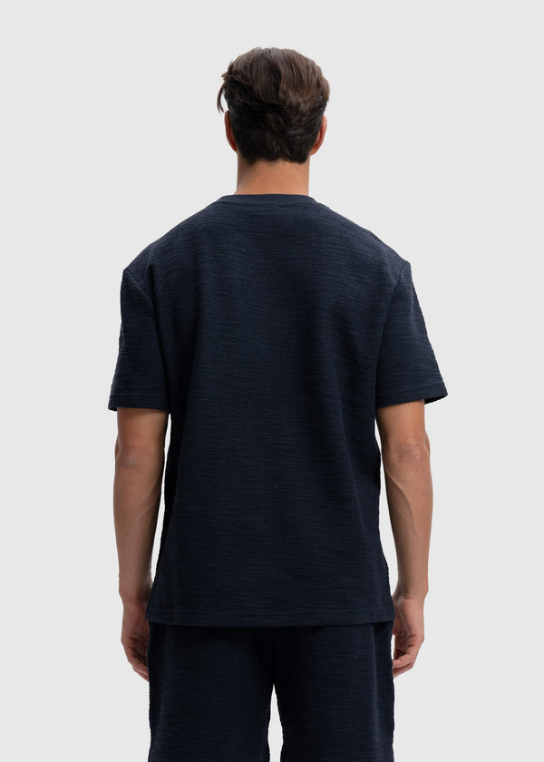 Boucle Tee - Navy Blue