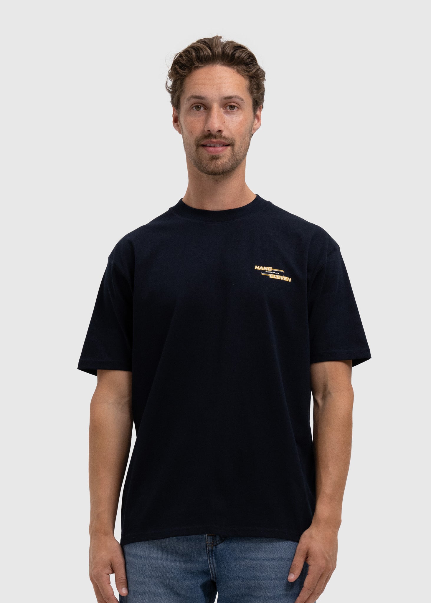 Waves Of Life Tee - Navy Blue