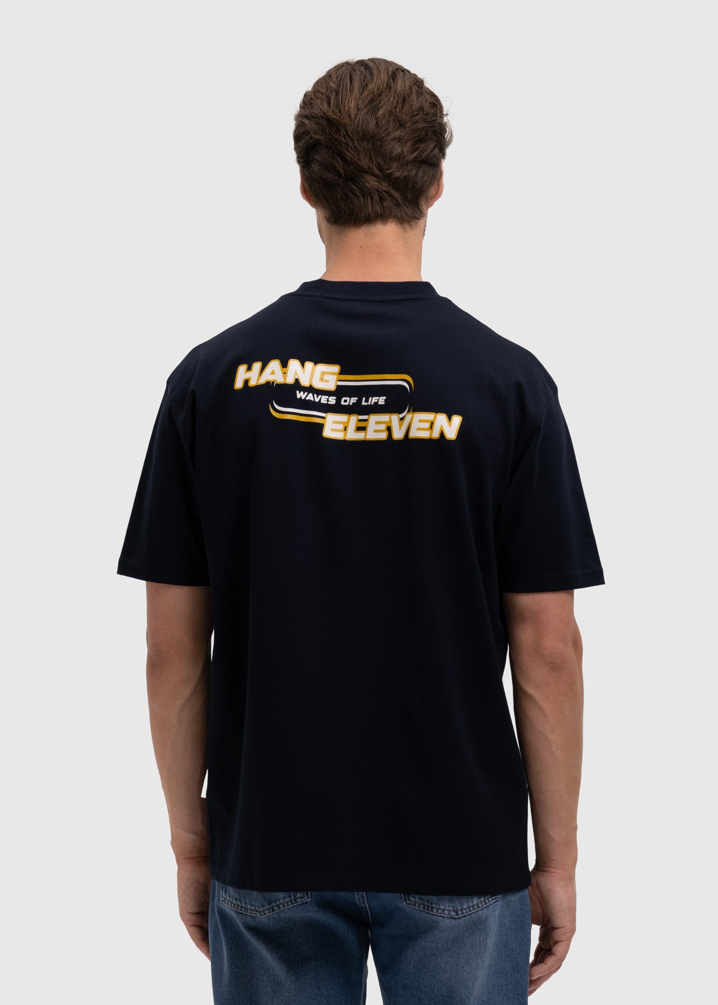 Waves Of Life Tee - Navy Blue