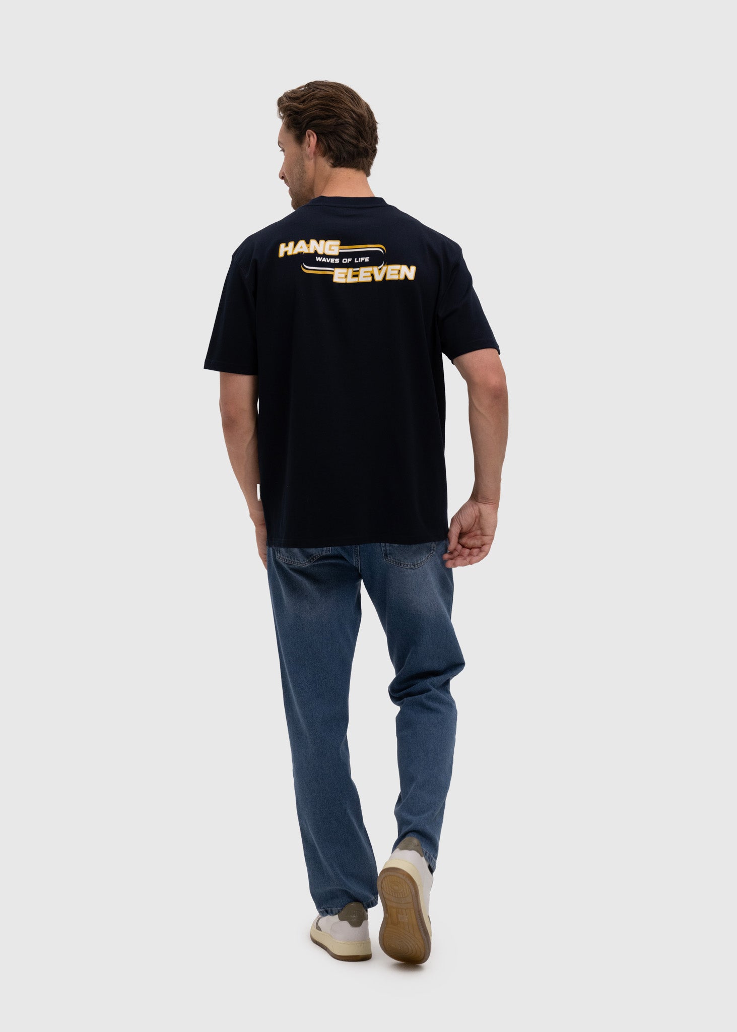 Waves Of Life Tee - Navy Blue