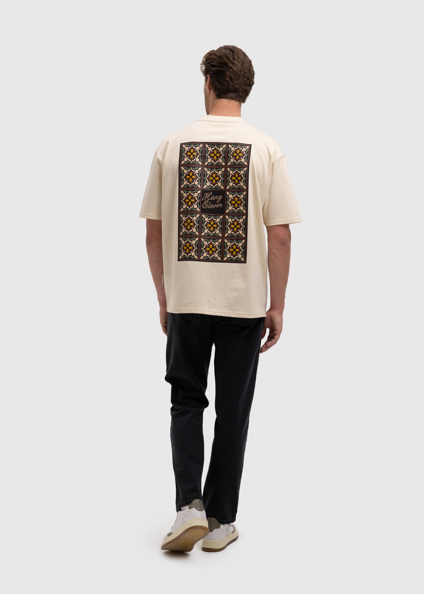 Full House Of Tiles Tee - White Sand