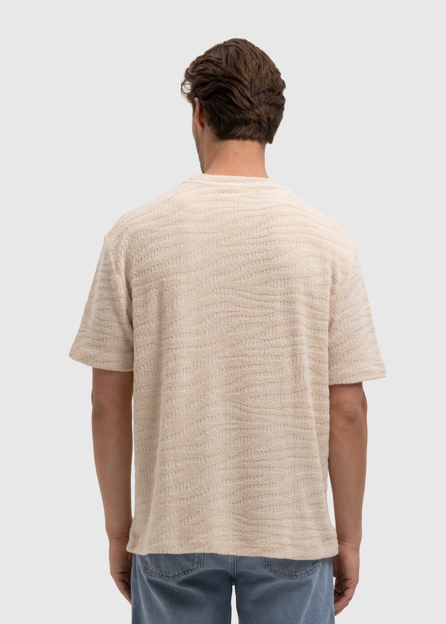 Terry Jacquard Tee - Sand