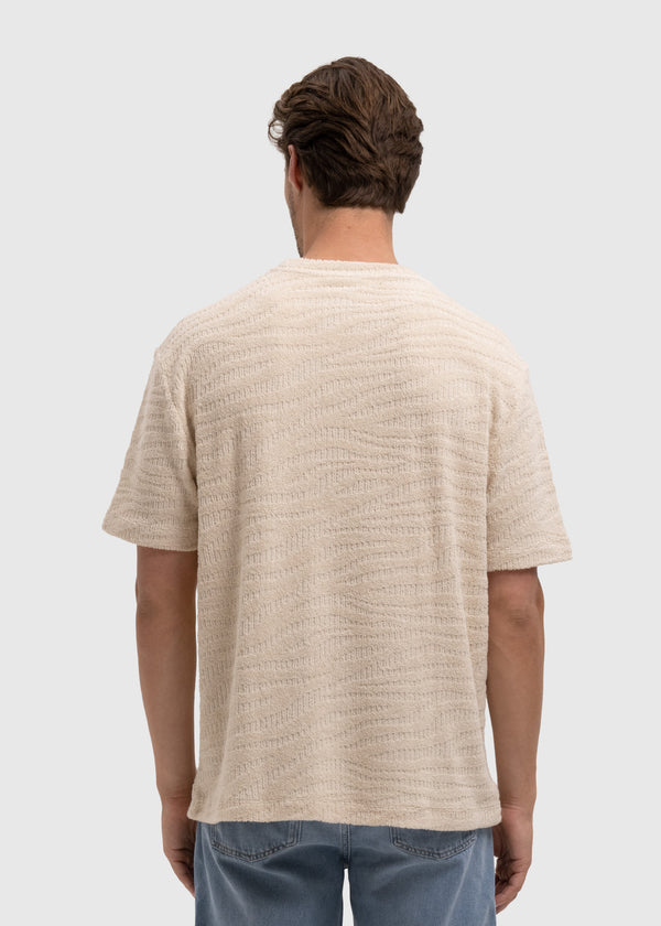 Terry Jacquard Tee - Sand