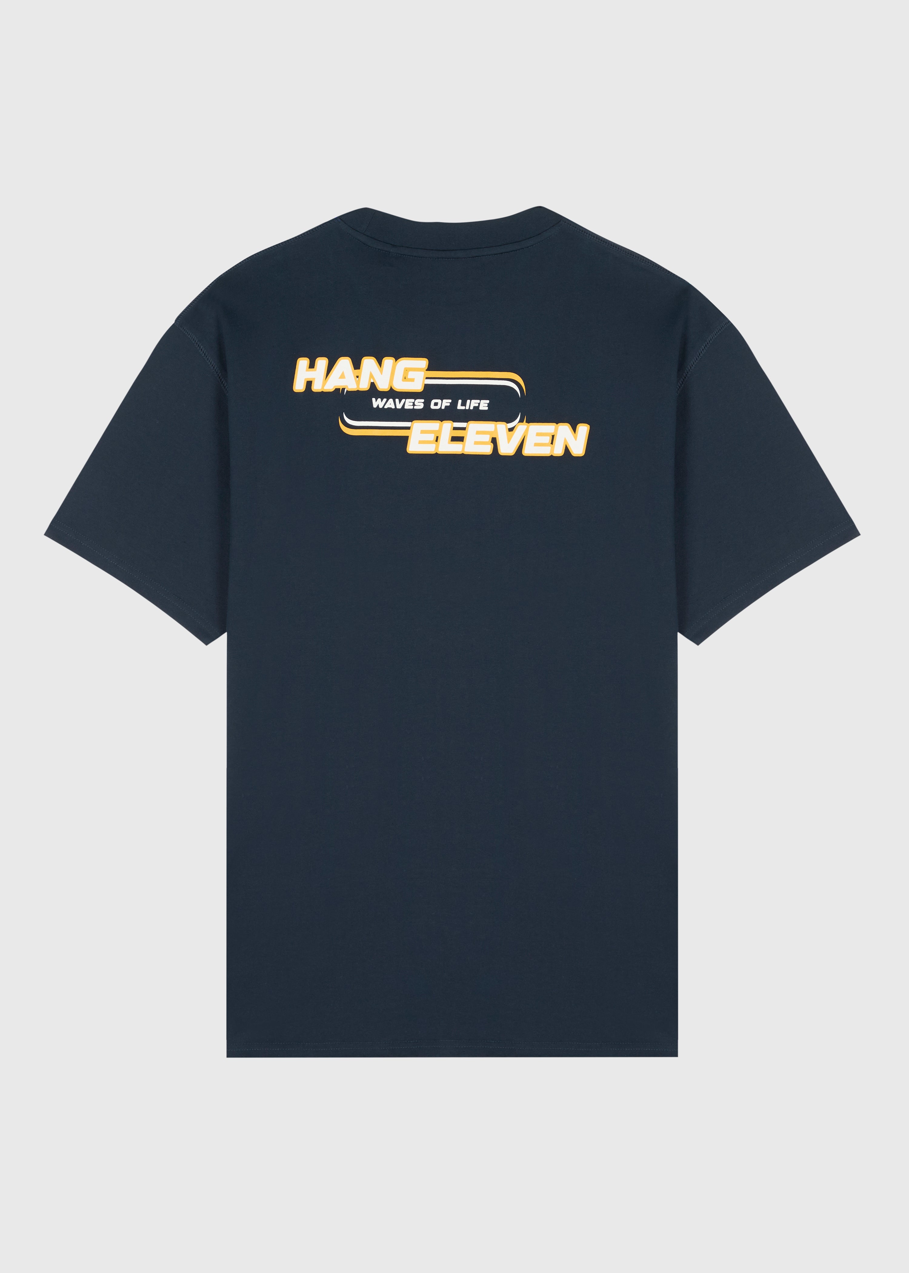 Waves Of Life Tee - Navy Blue