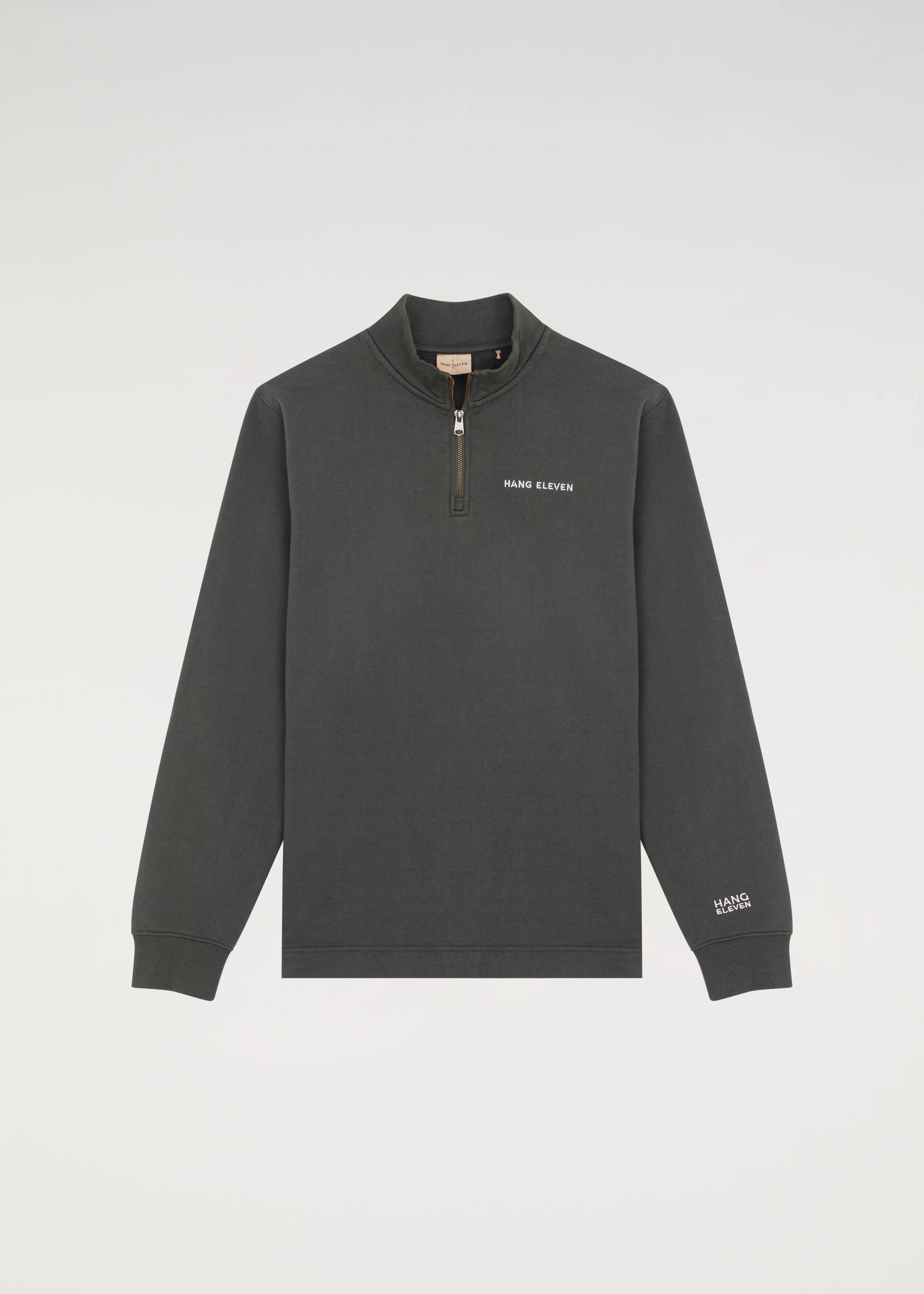 Half Zip Sweater - Schiefergrau