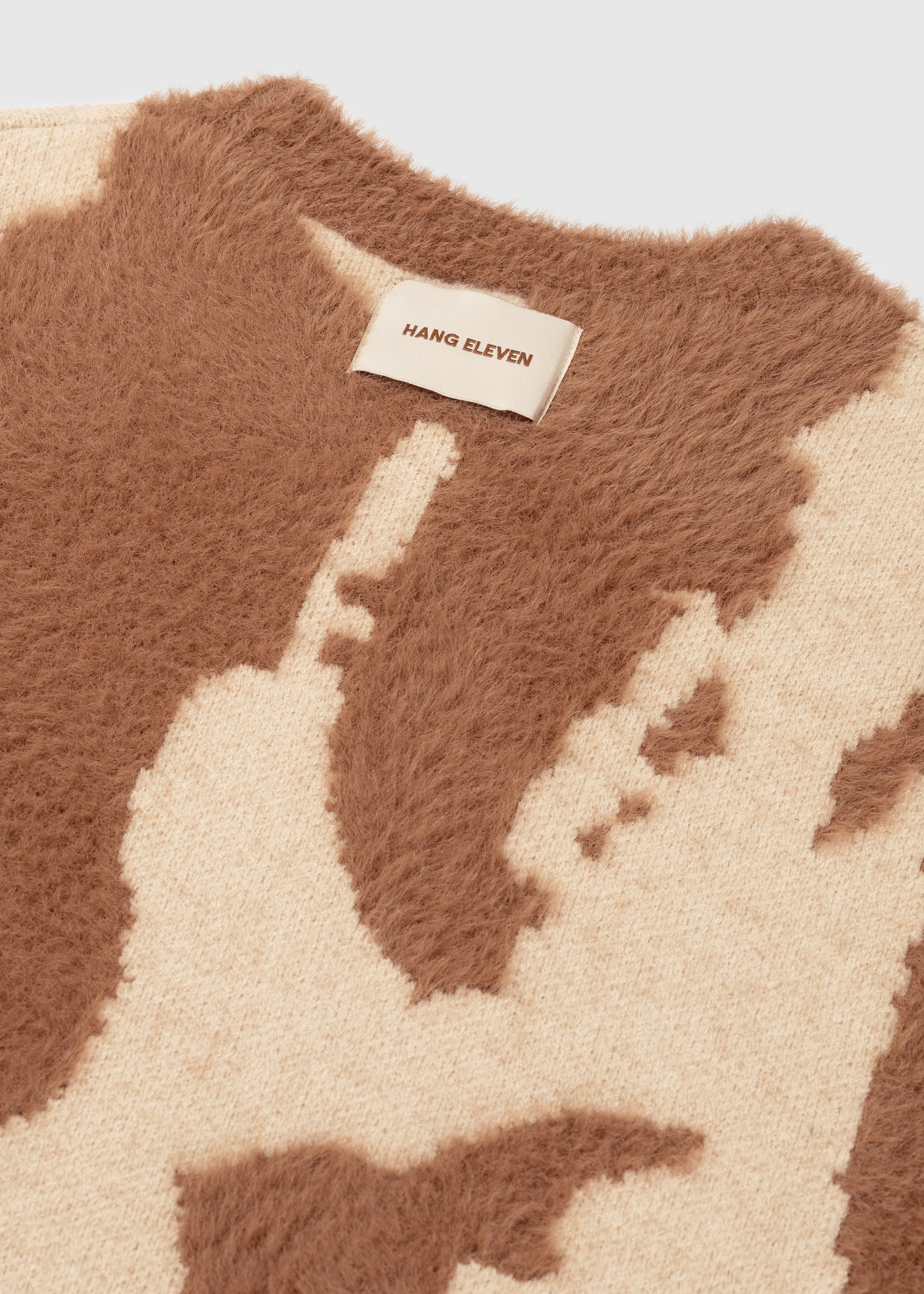 Hairy Glacier Knit - Brown - Sand