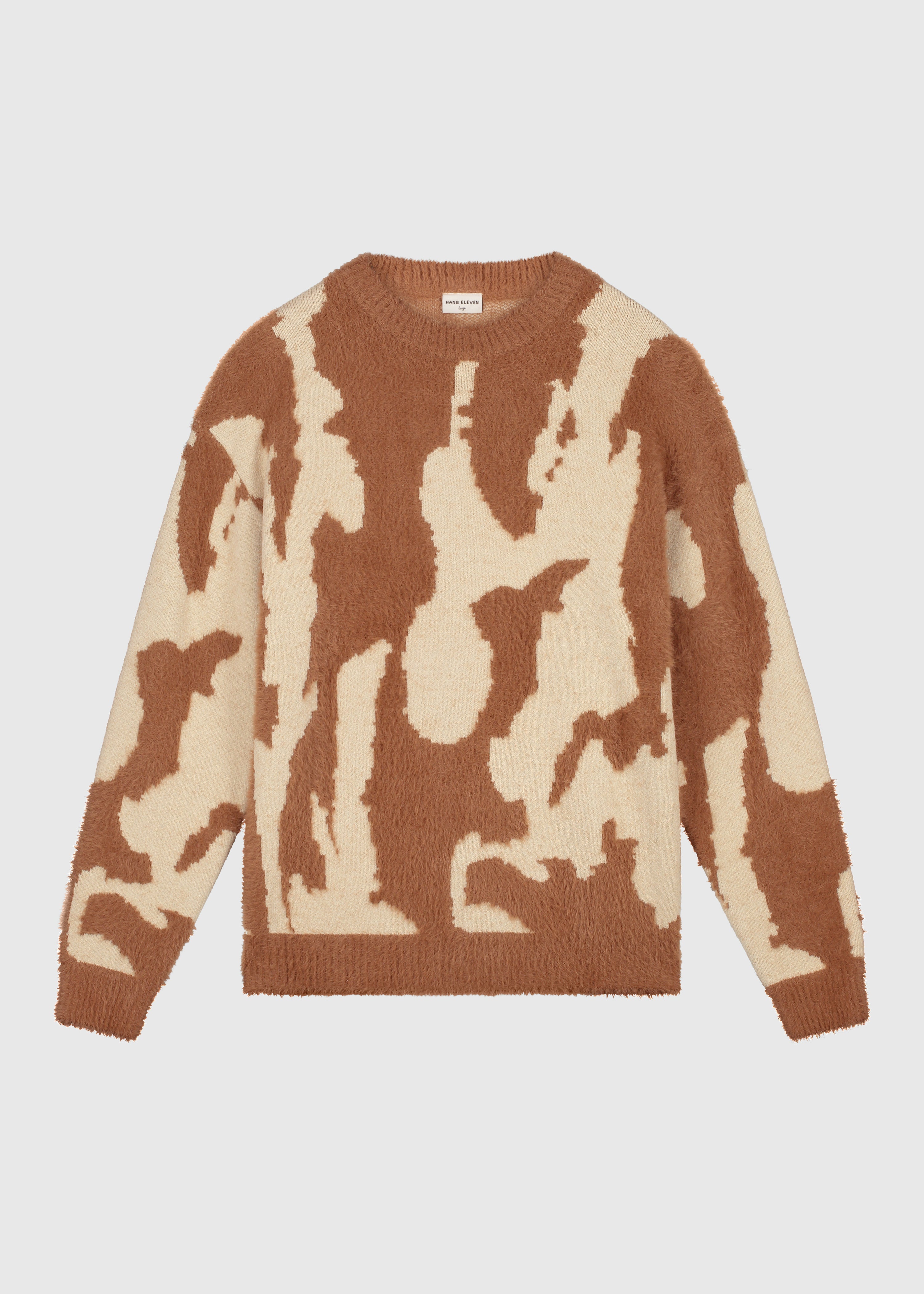 Hairy Glacier Knit - Brown - Sand