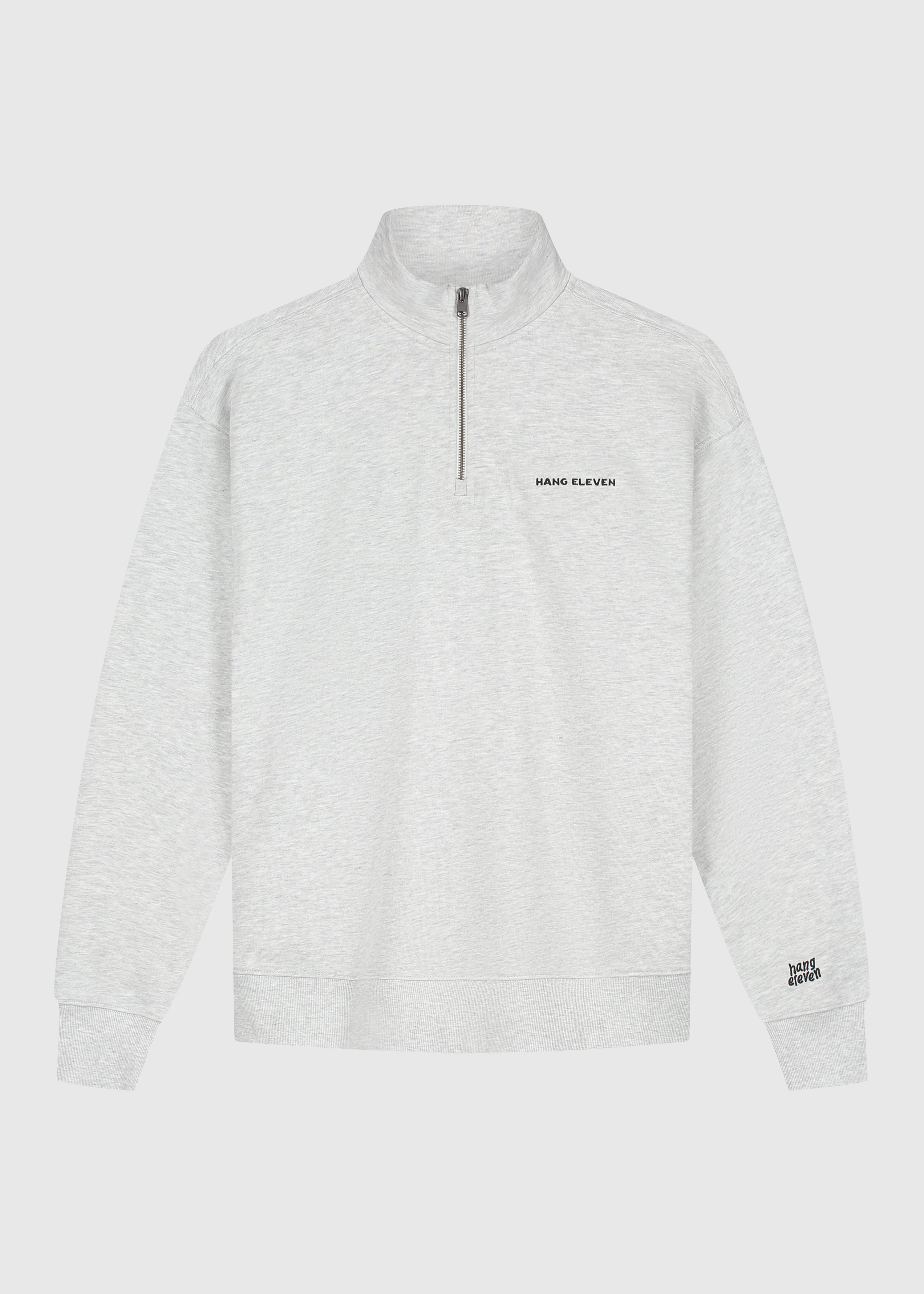 Half Zip Sweater - Grey Melee