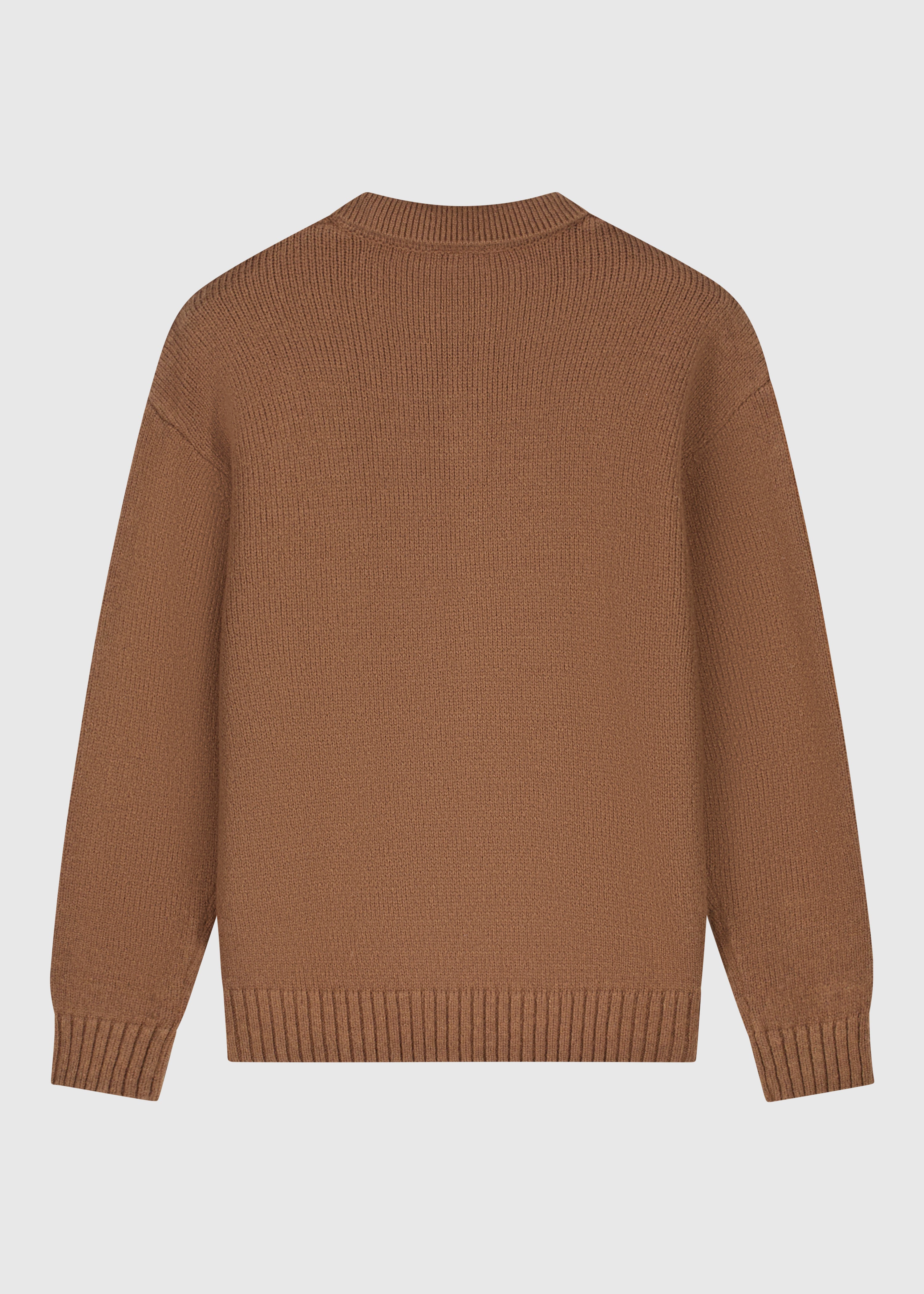 Heavy Knit Polo - Brown