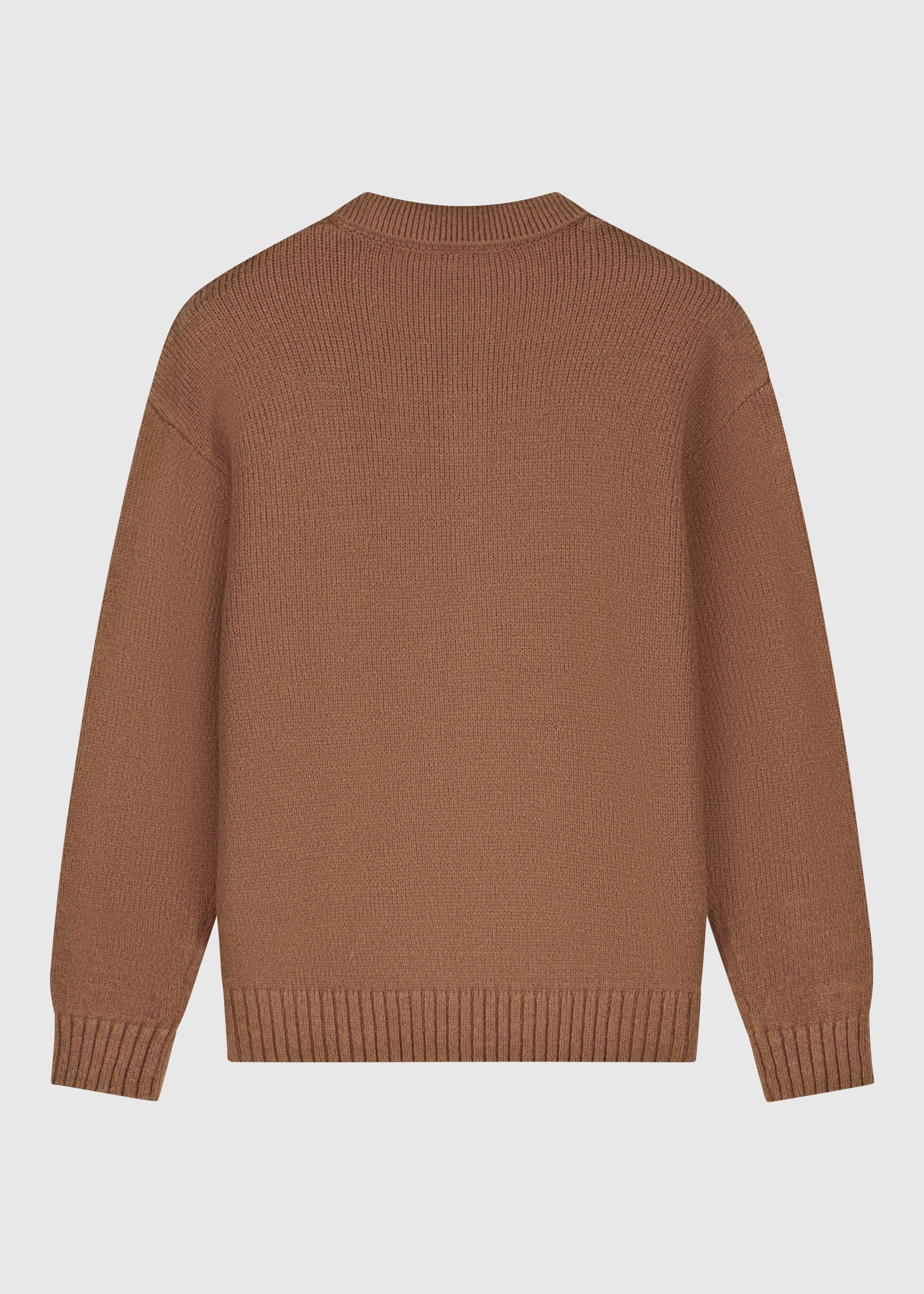 Heavy Knit Polo - Chocolate