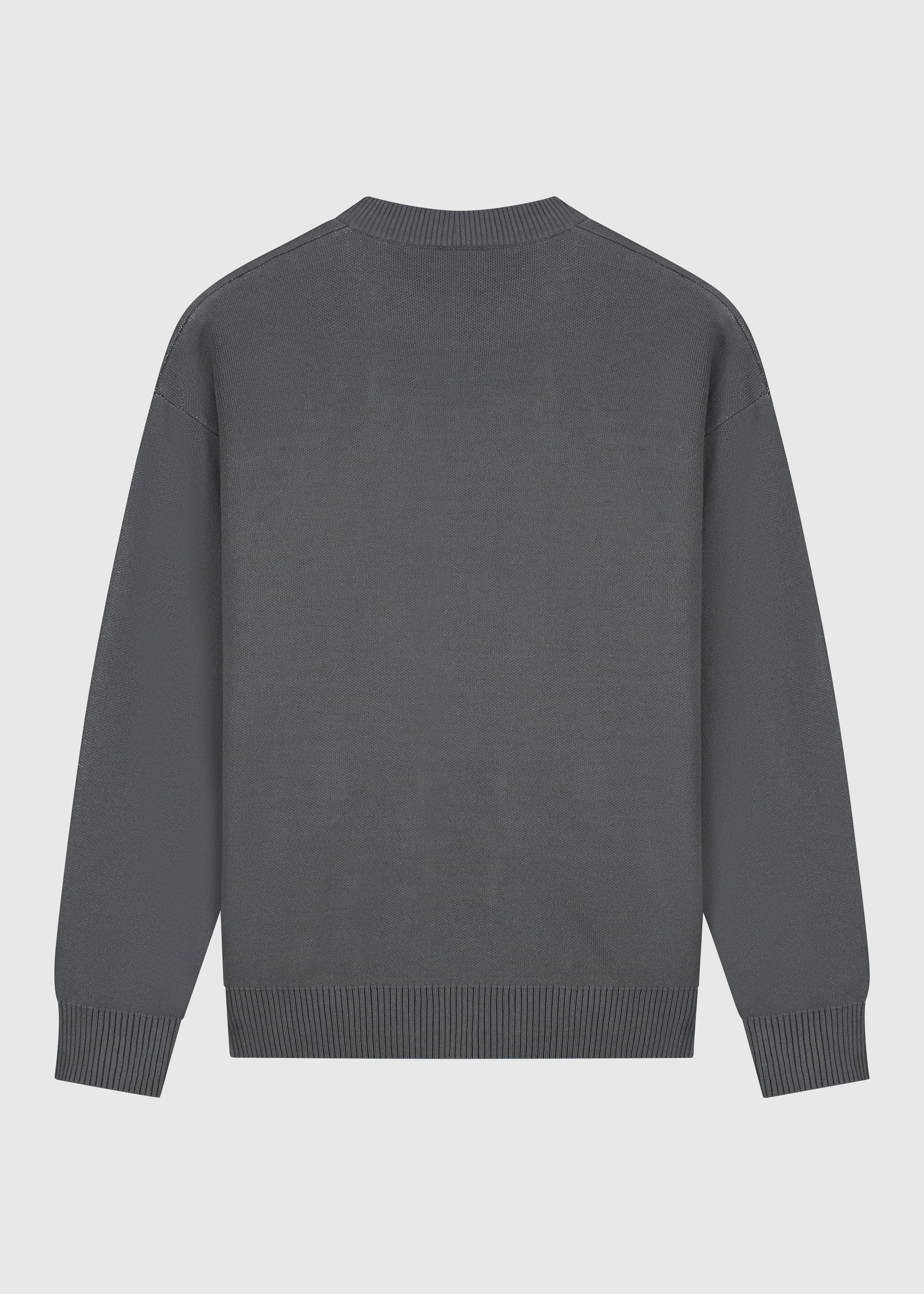 Heavy Logo Knit Crewneck - Anthracite