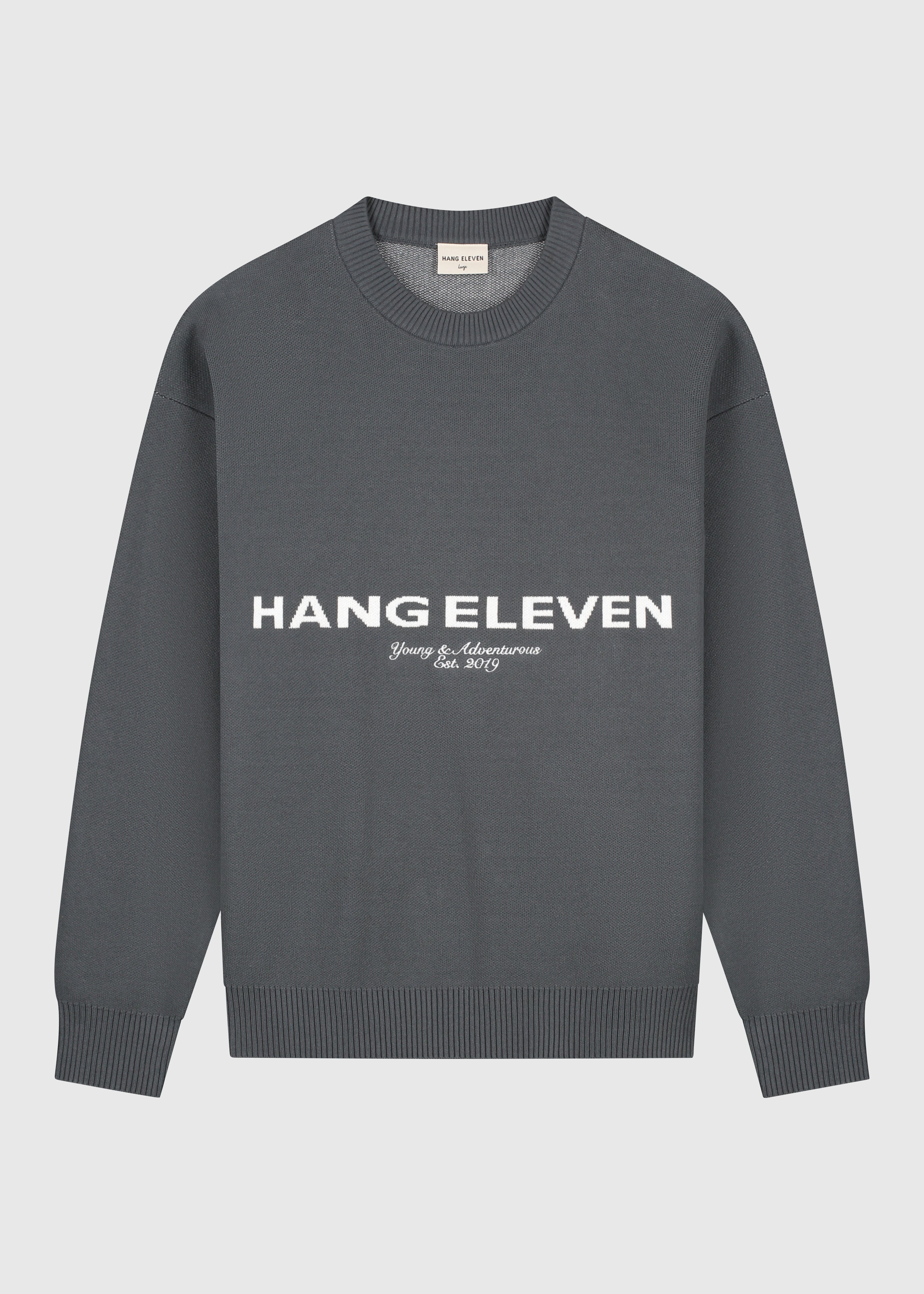 Heavy Logo Knit Crewneck - Anthracite