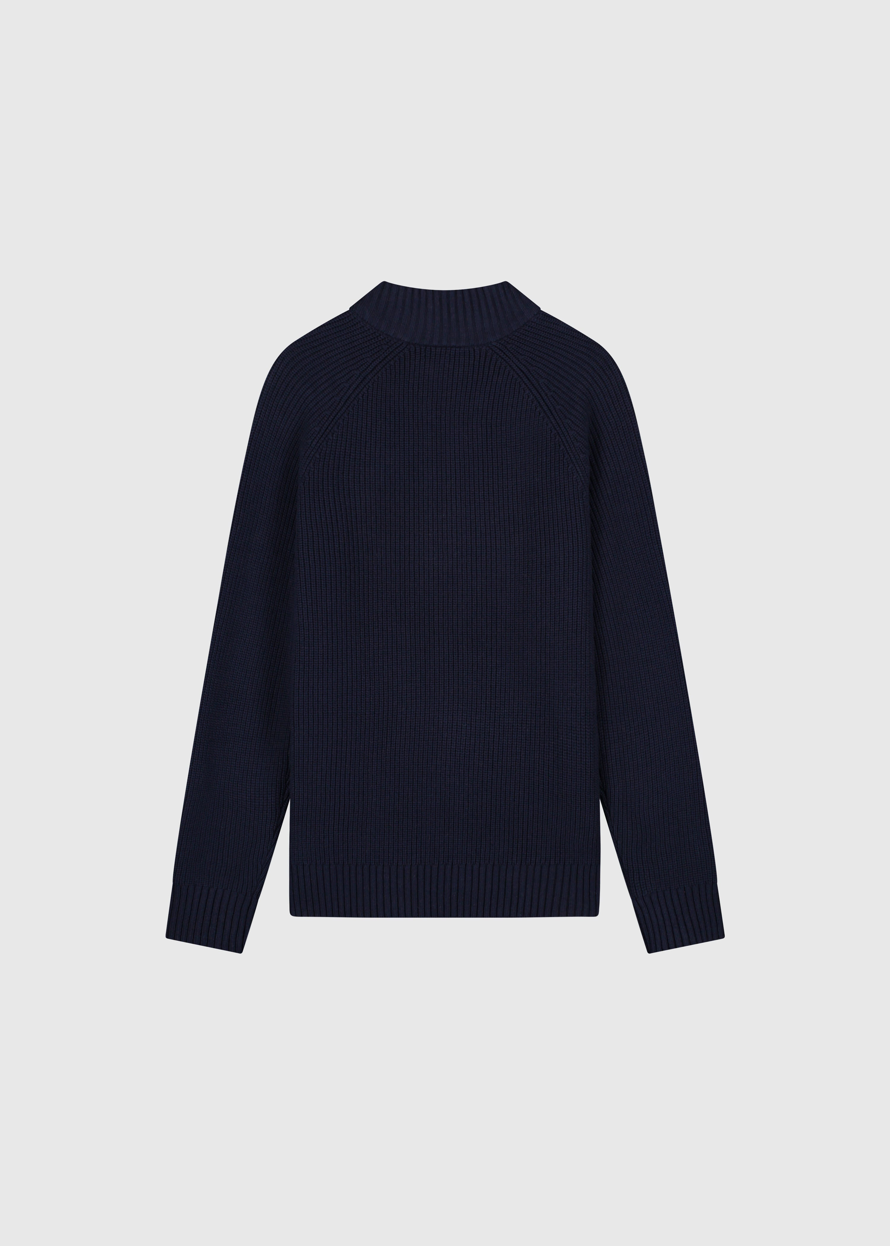 Heavy Knit Half Zip - Navy Blue