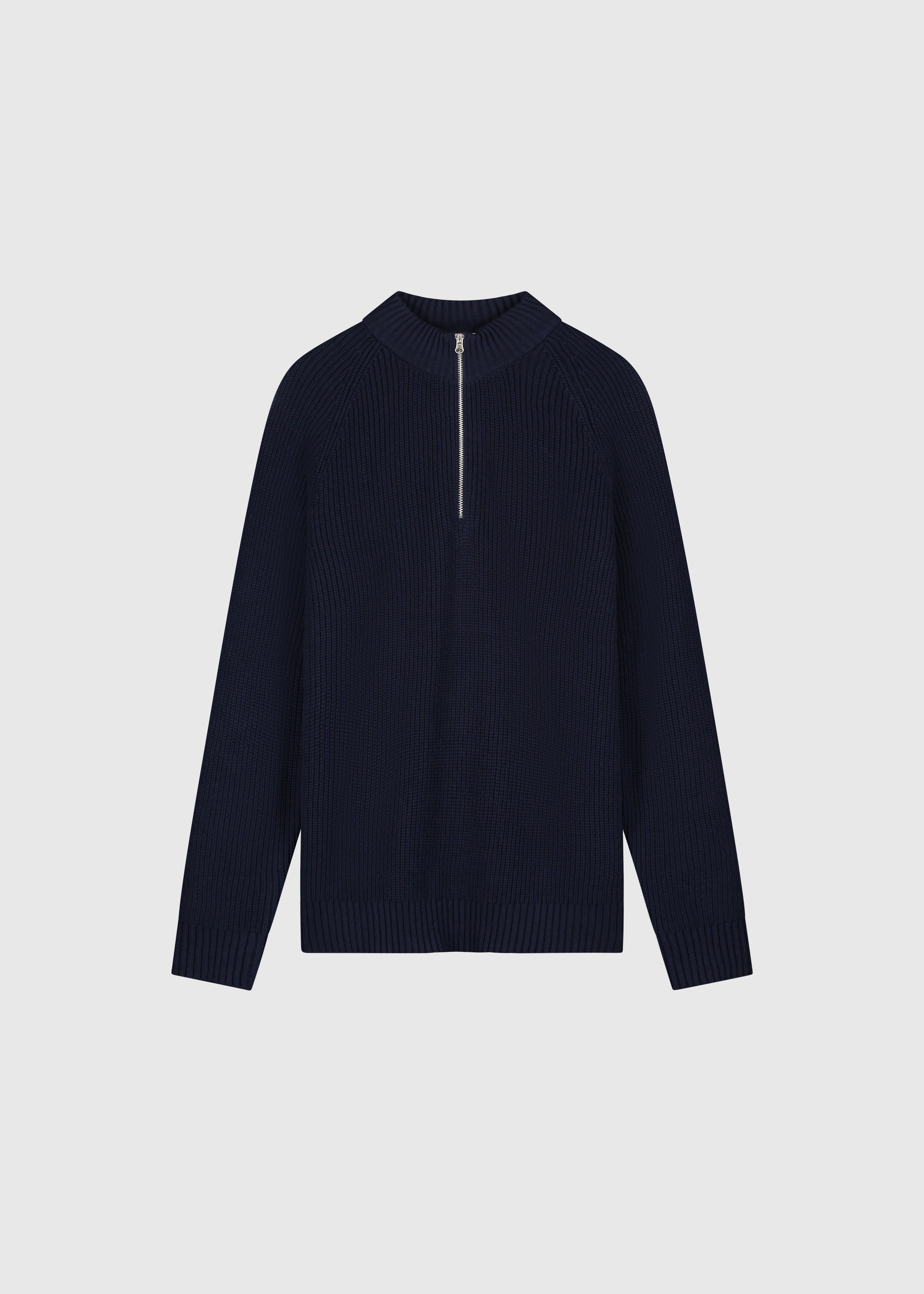 Heavy Knit Half Zip - Navy Blue