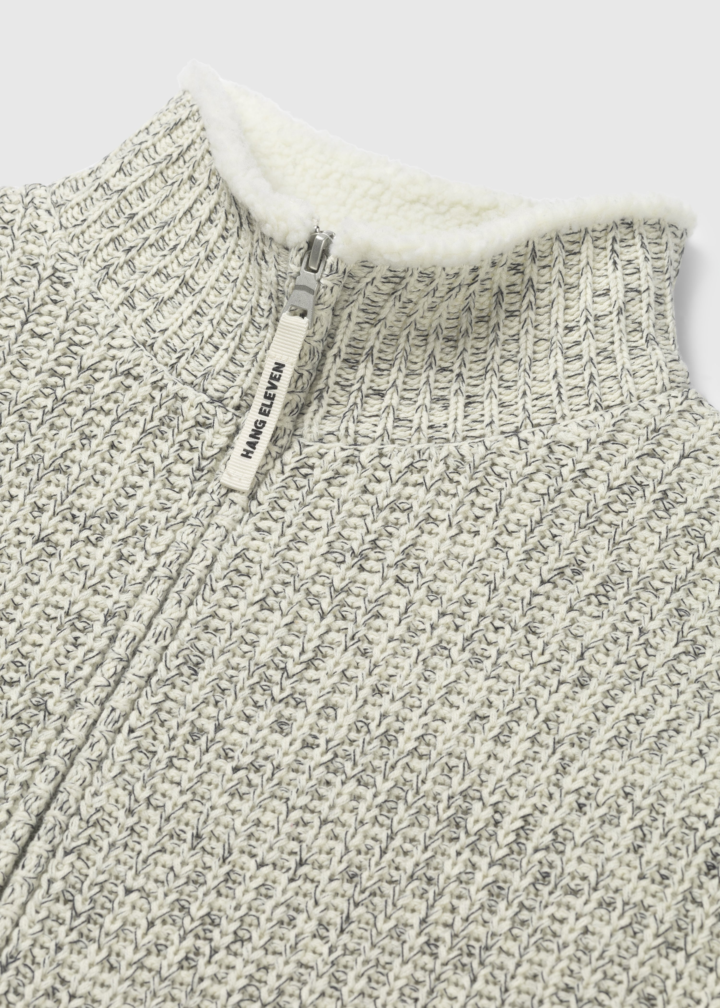 Heavy Knit Vest - Grey Melee