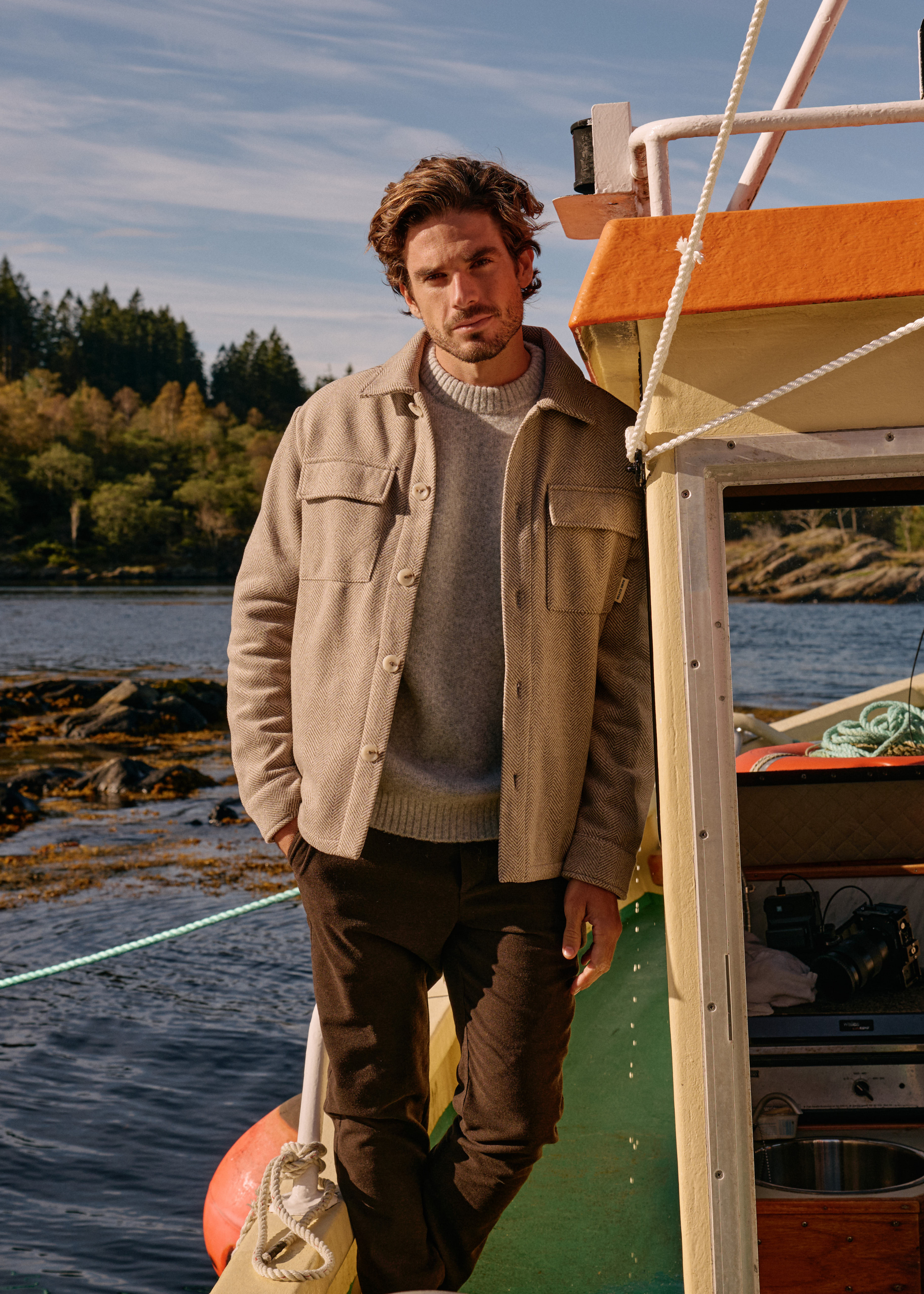 Herringbone Overshirt - Mocha