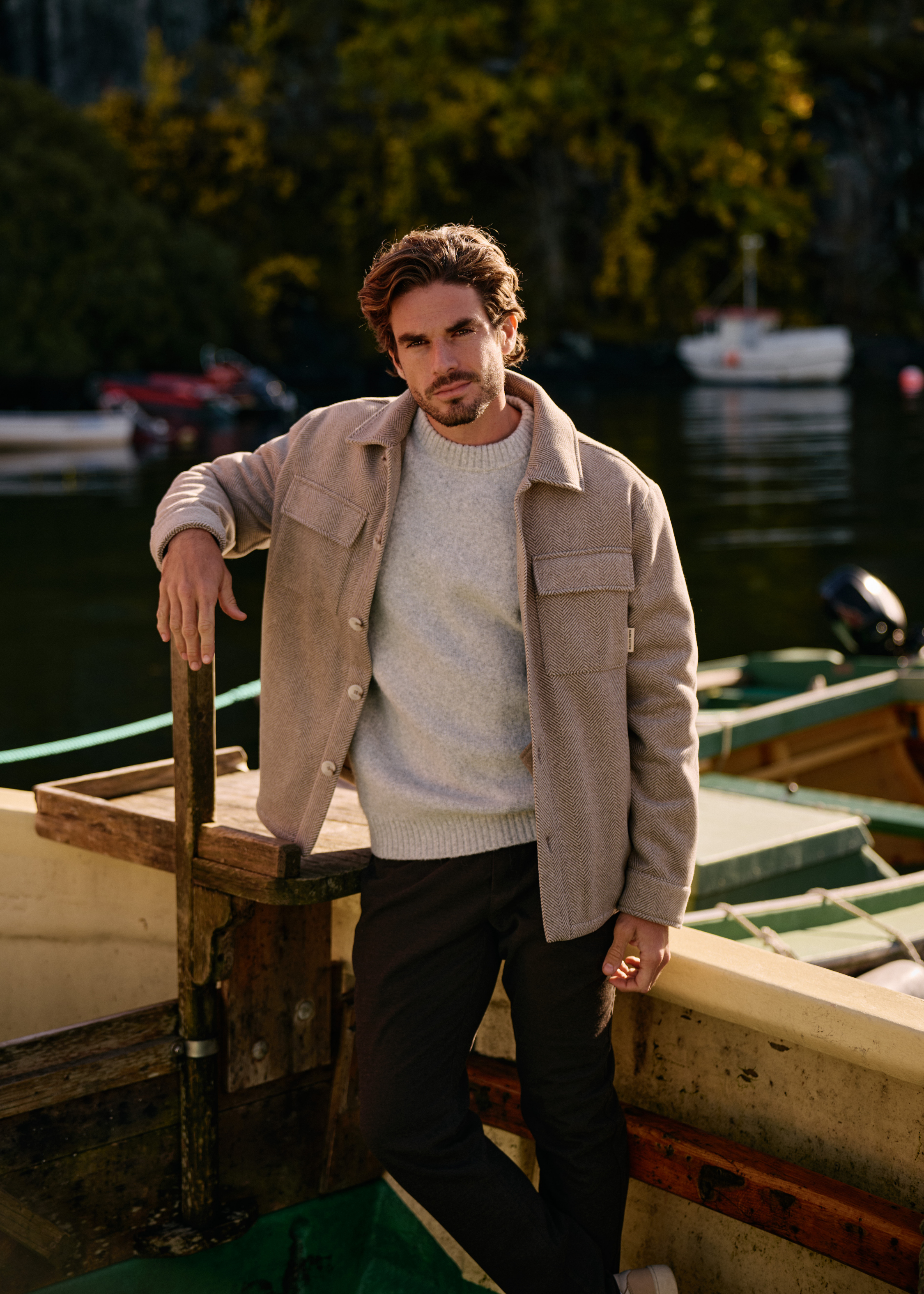 Herringbone Overshirt - Mocha