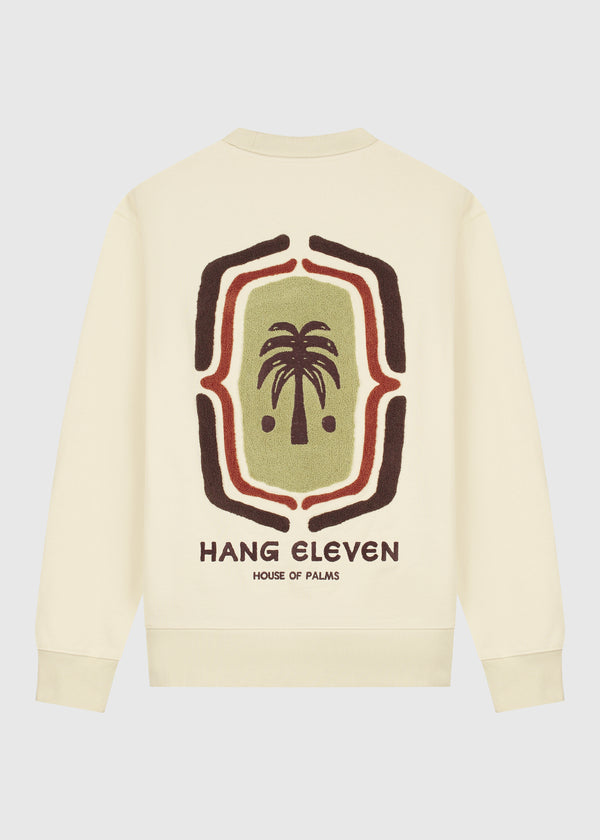 House of Palms Rundhalspullover – Sand