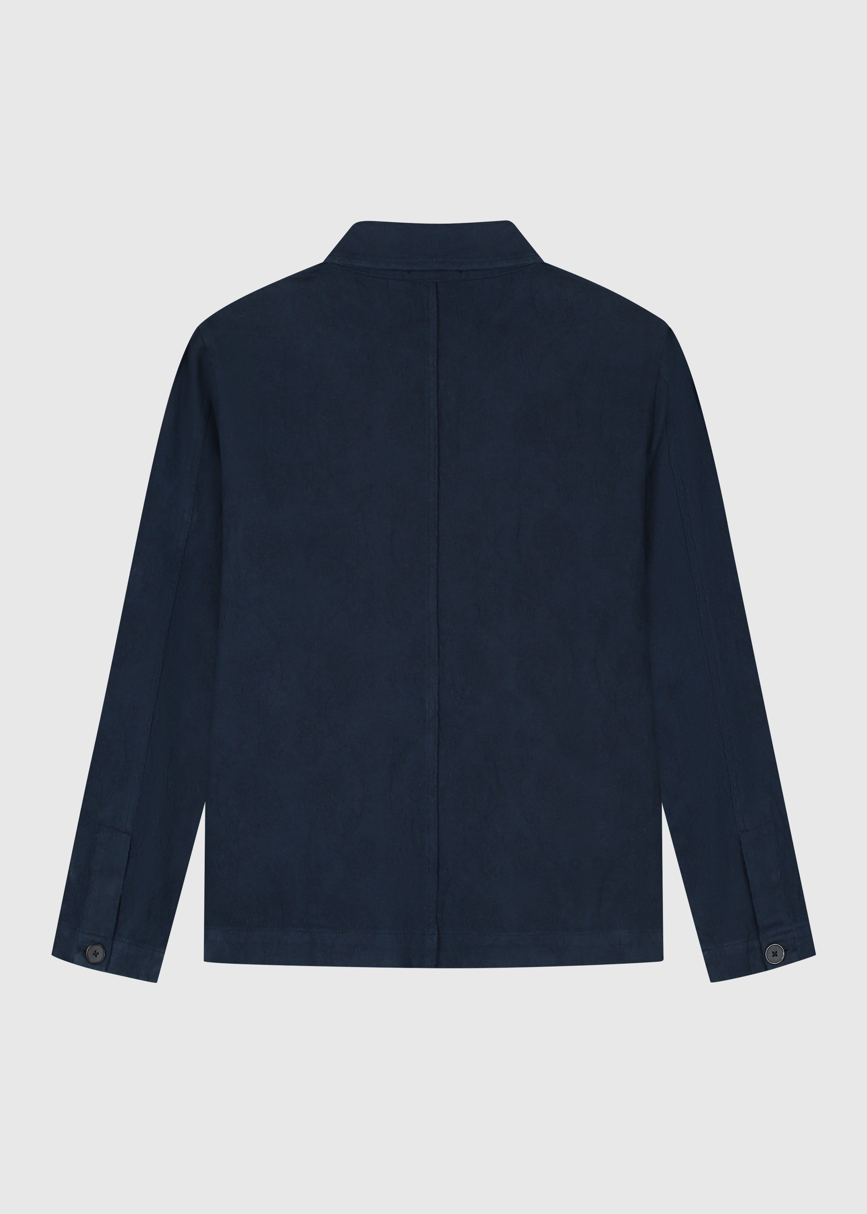Jacquard Overshirt - Navy Blue