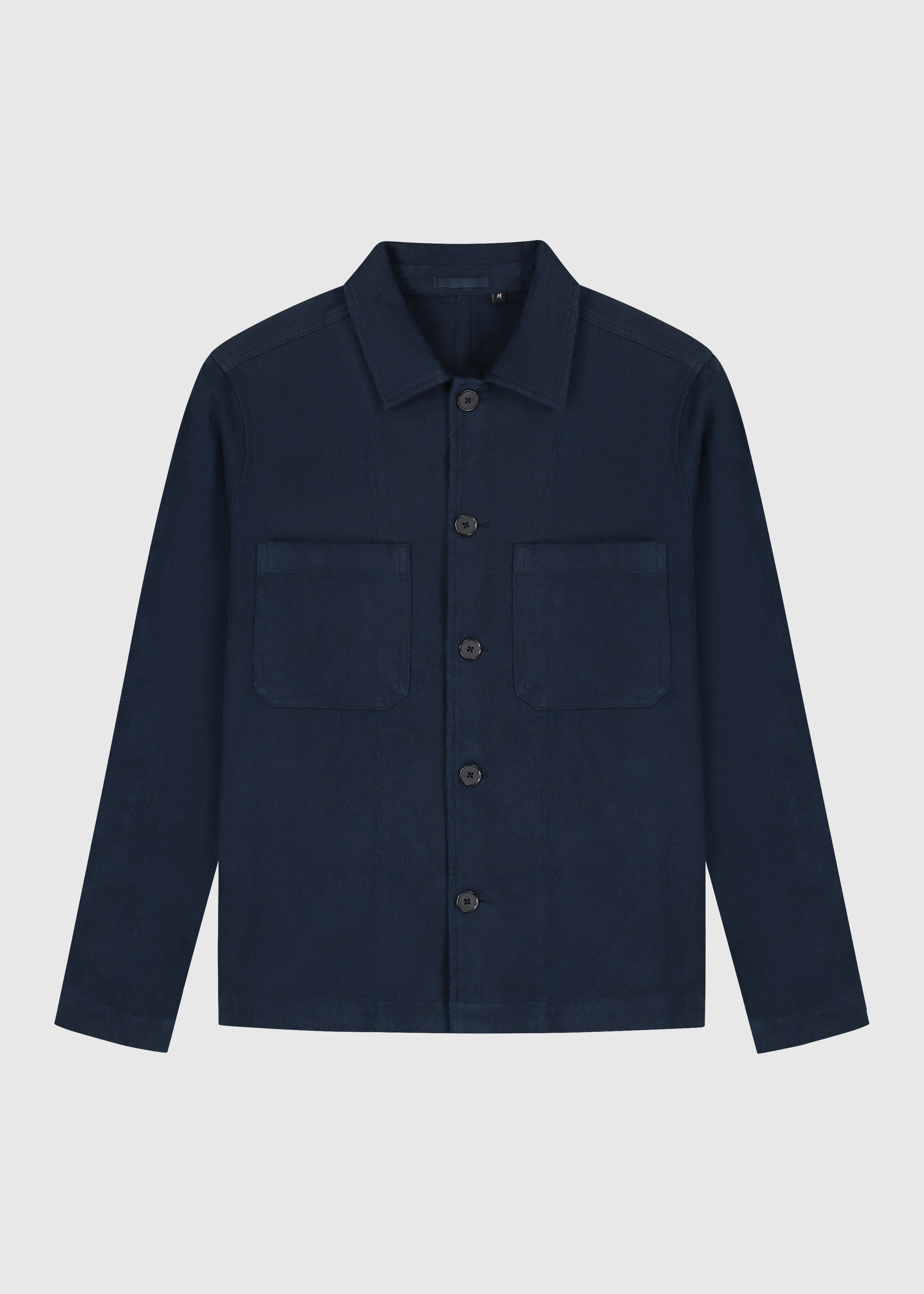Jacquard Overshirt - Navy Blue