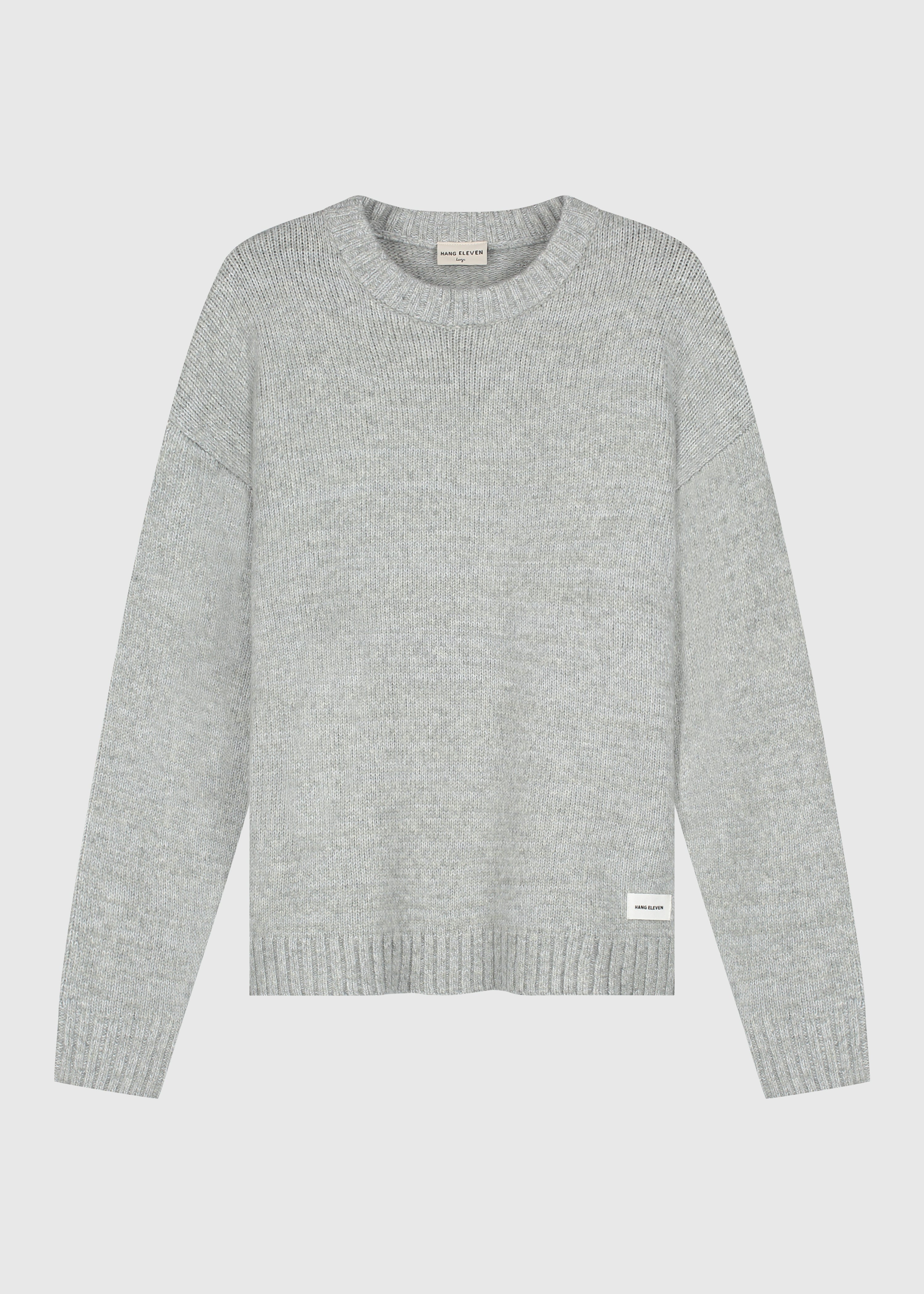 Heavy Knit Crewneck - Grey Melee