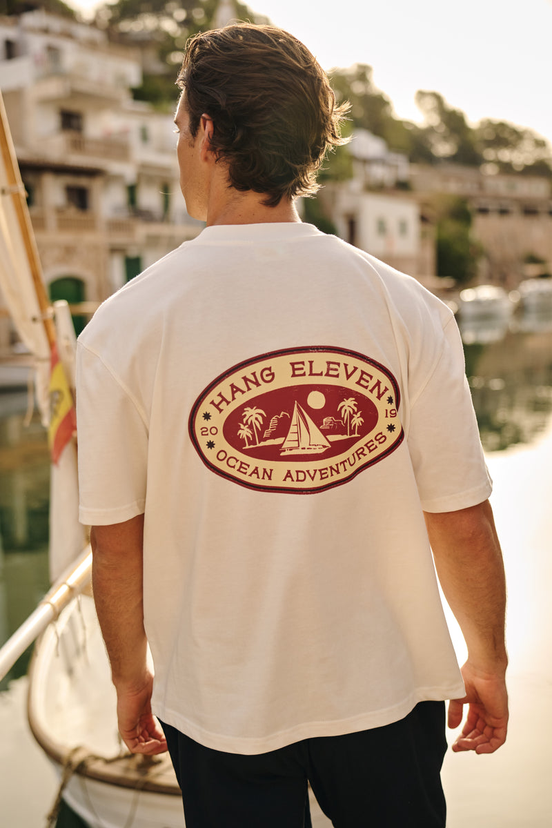 T-shirt Aventures Océaniques - Blanc cassé