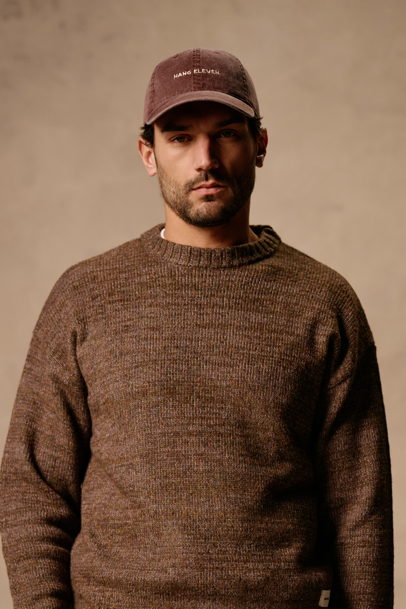 Gewaschene Kappe - Braun