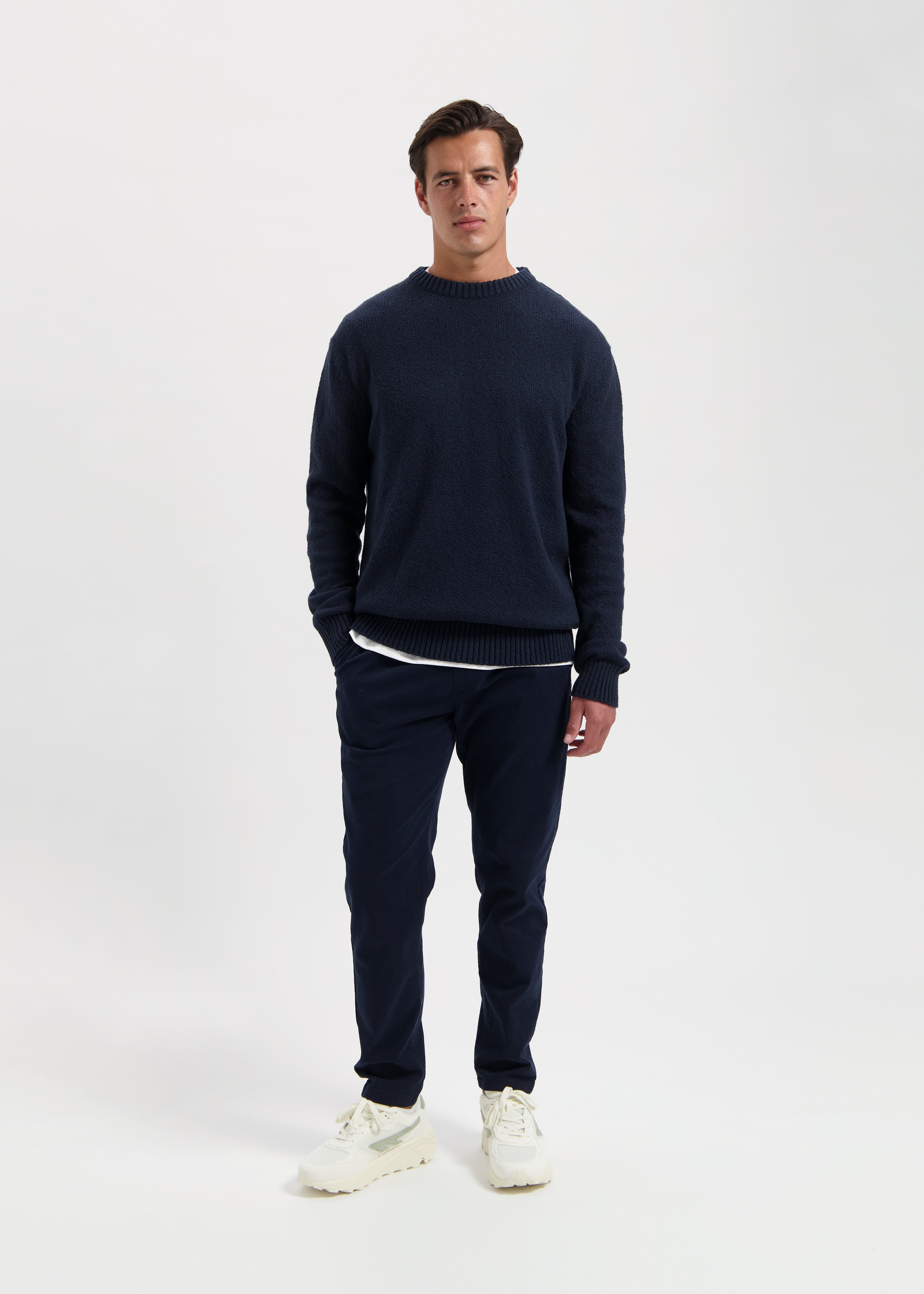 Premium Knit Crewneck - Navy Blue