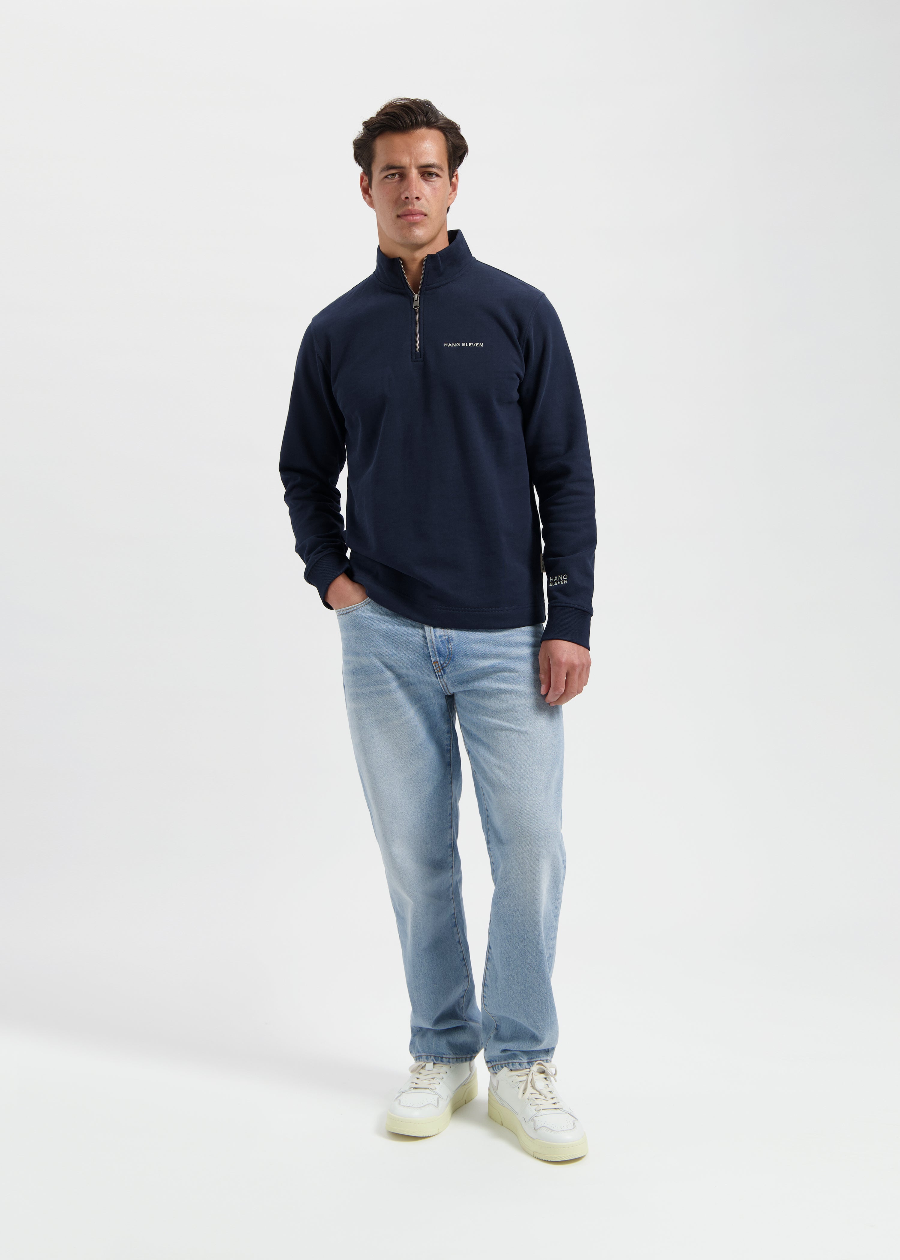 Half Zip Sweater - Navy Blue